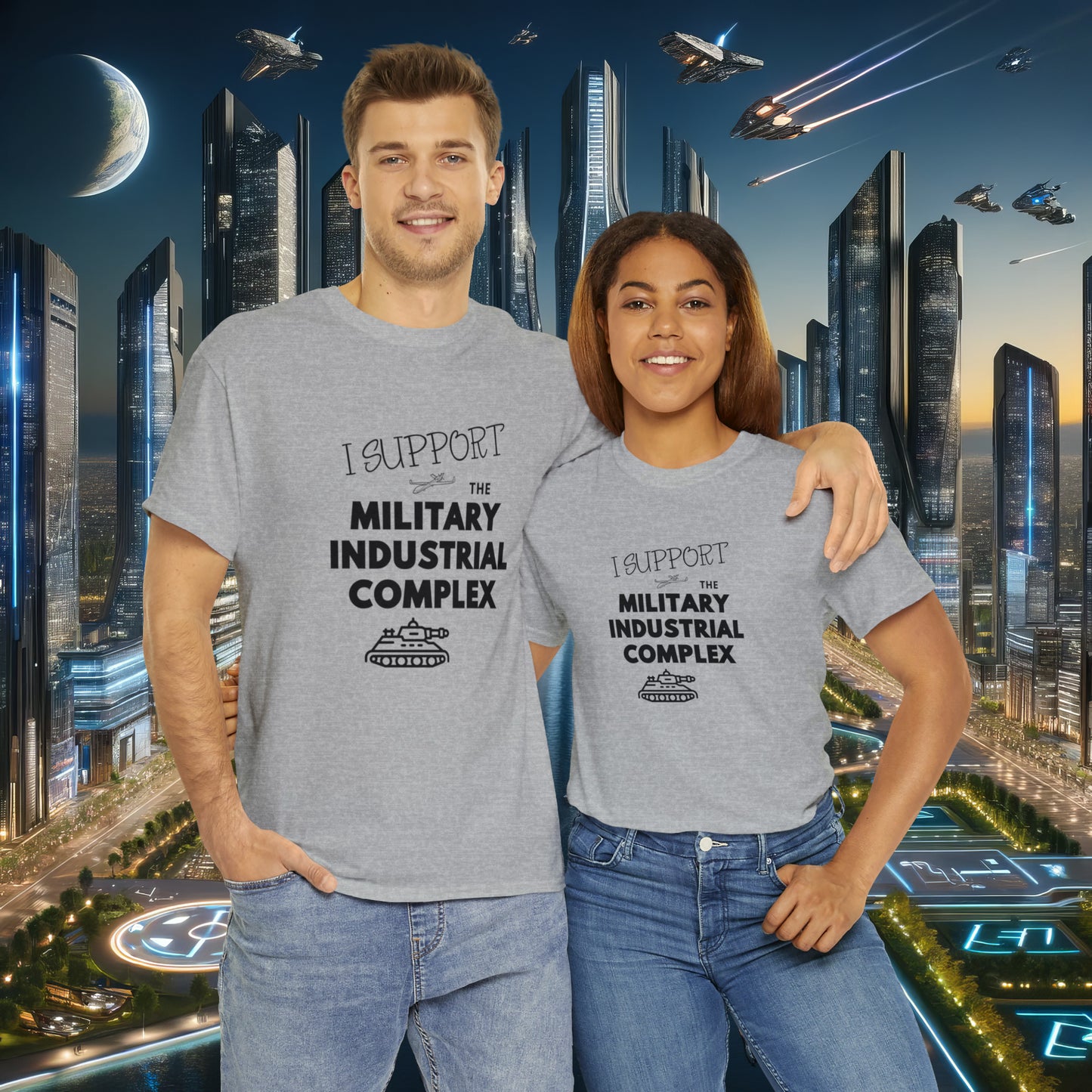 I Support The Military Industrial Complex Unisex Cotton Tee