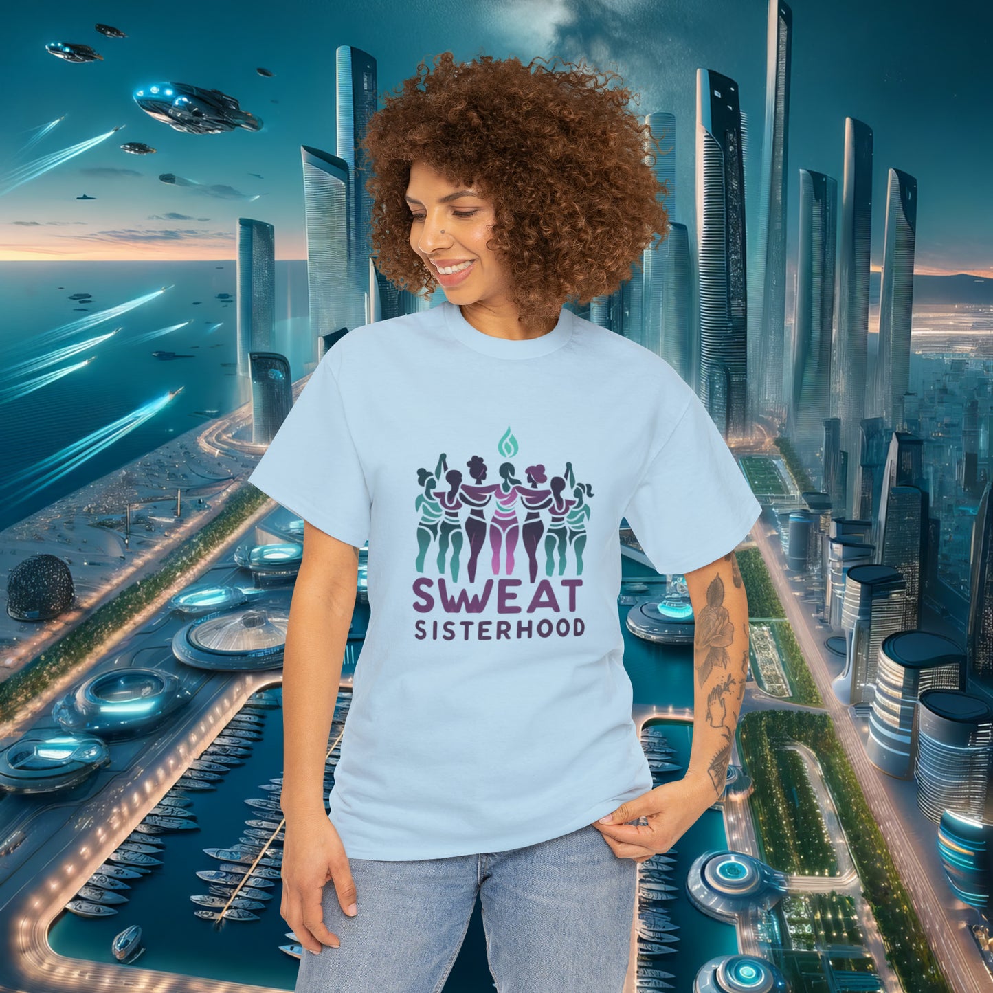 Sweat Sisterhood Empowerment Unisex Cotton Tee