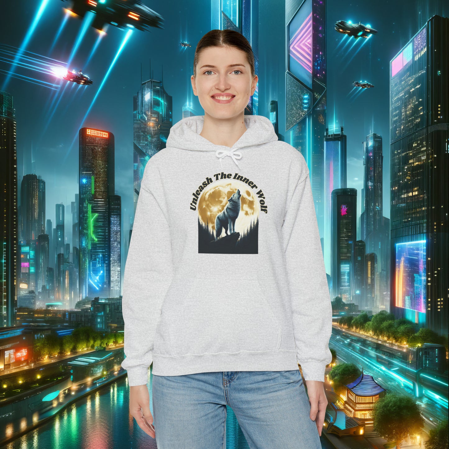 Unleash The Inner Wolf Unisex Hooded Sweatshirt