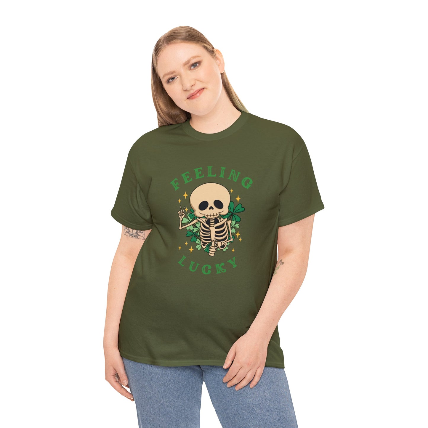 Felling Lucky St Patrick's Day Unisex Cotton Tee