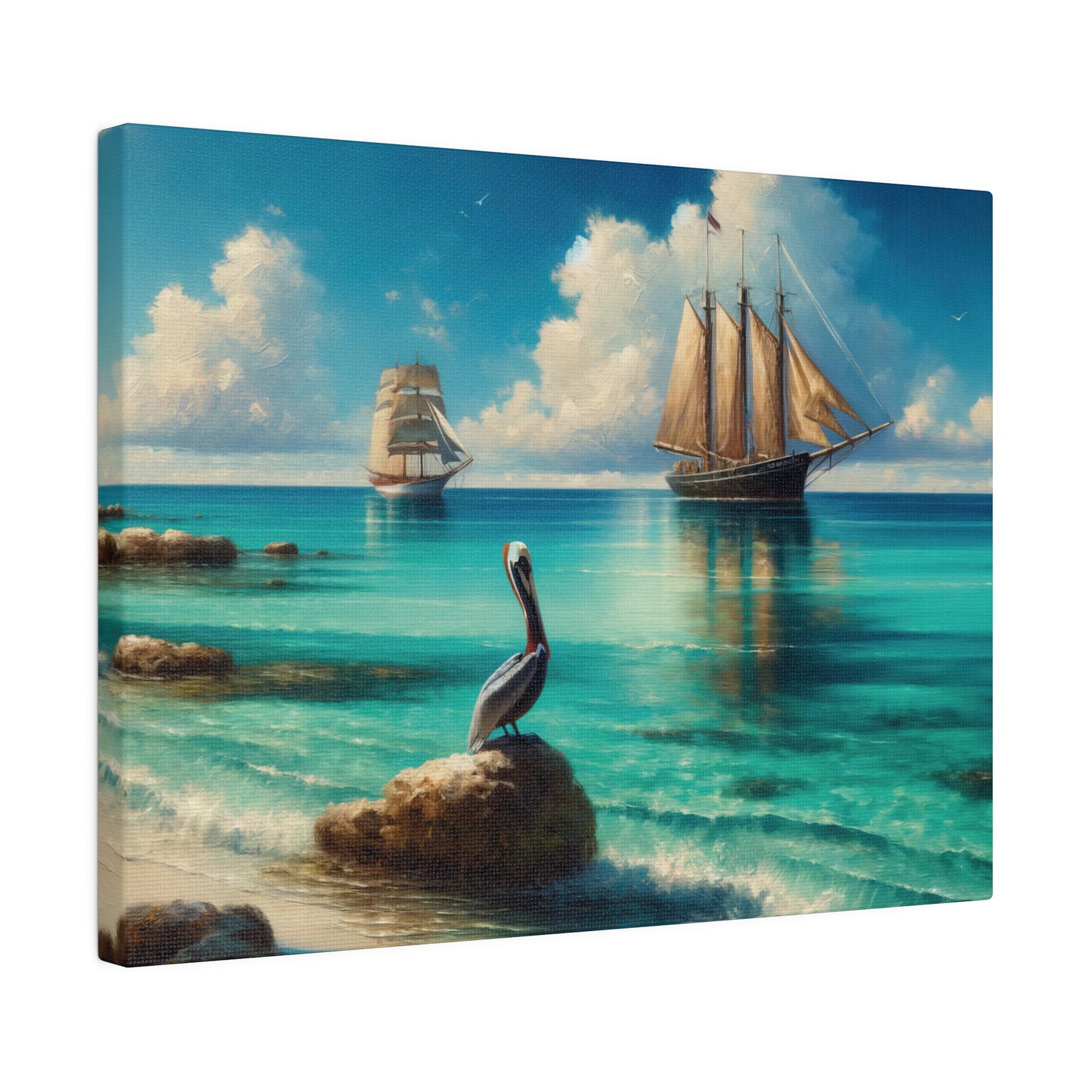 Caribbean Island Scene Matte Canvas