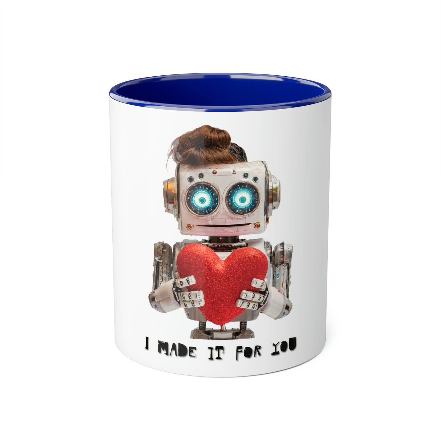 I made It For You Cute Robot Accent Mug