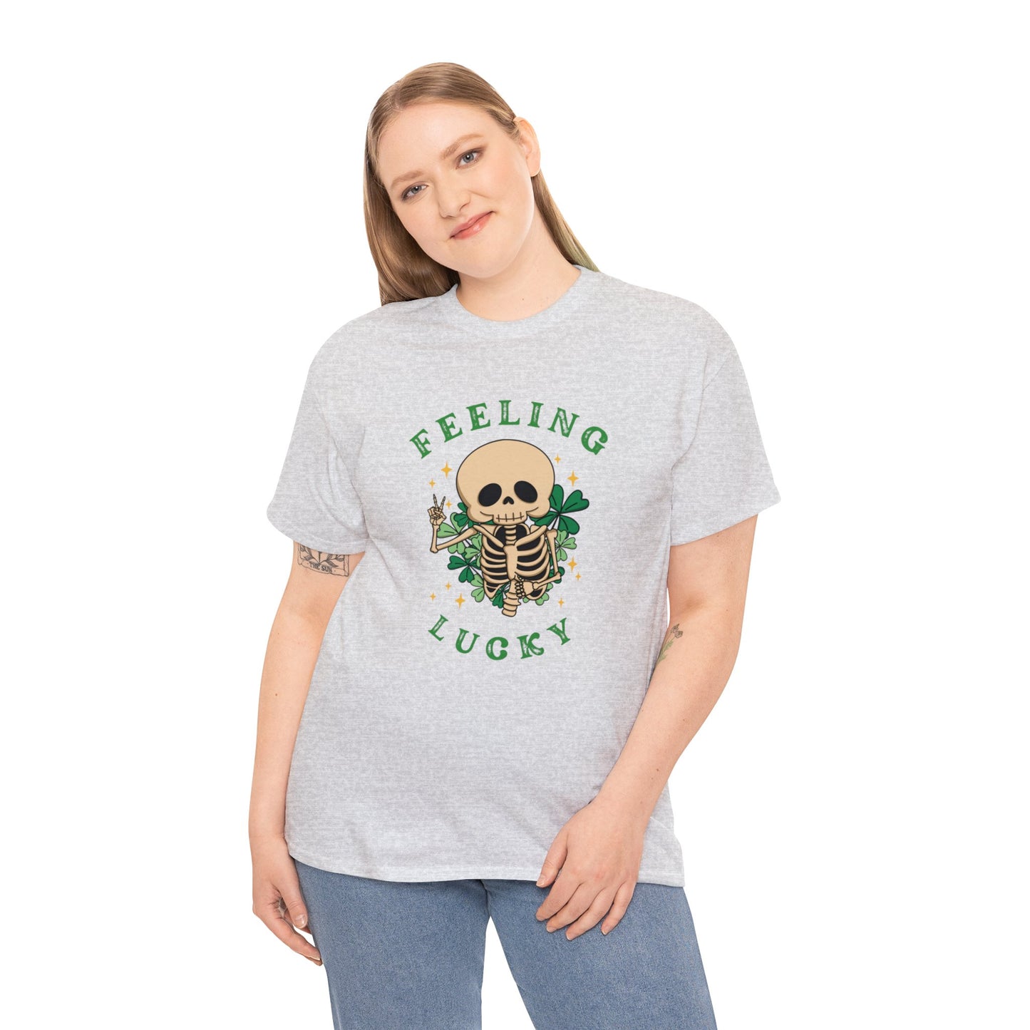 Felling Lucky St Patrick's Day Unisex Cotton Tee