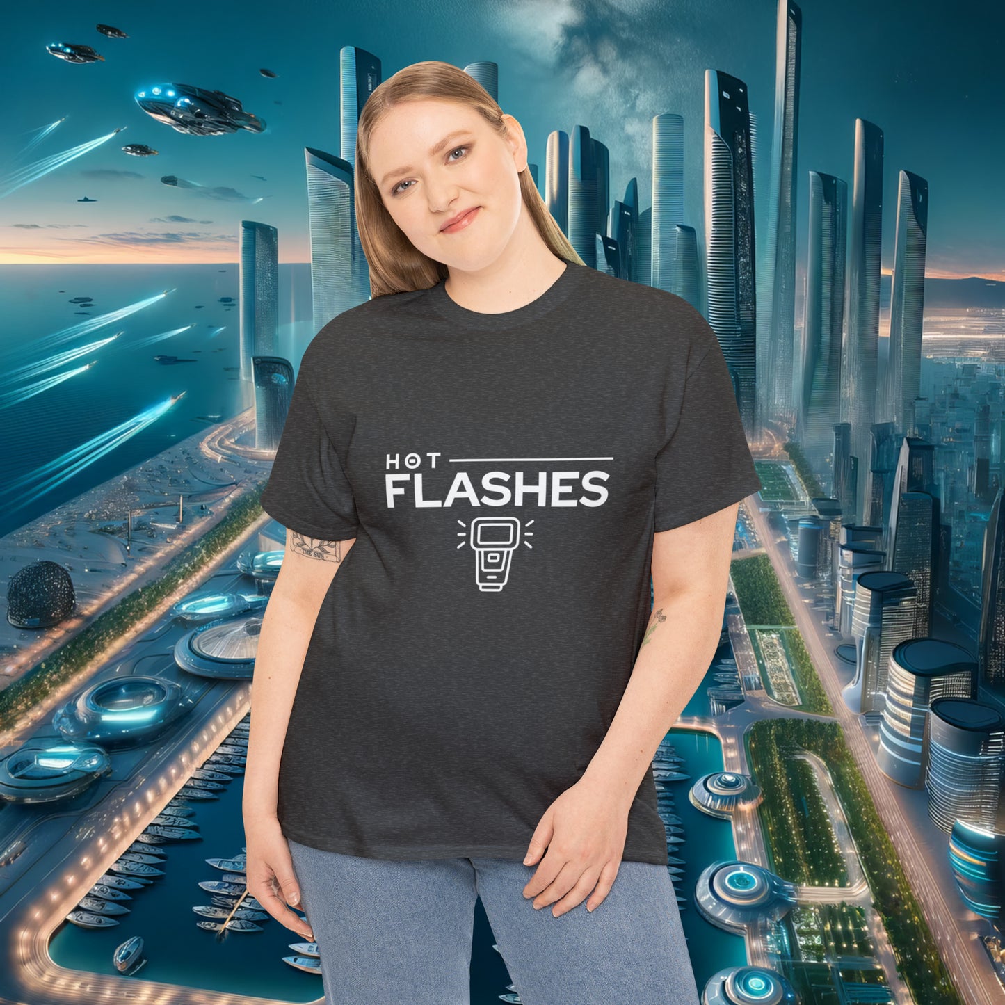 Unisex Hot Flashes Cotton T-Shirt - Humor in Comfort