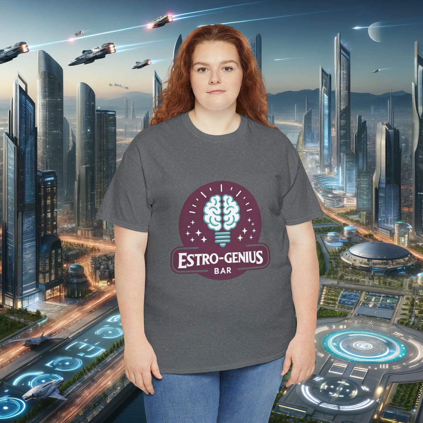 Estro-Genius Bar Unisex Cotton Tee