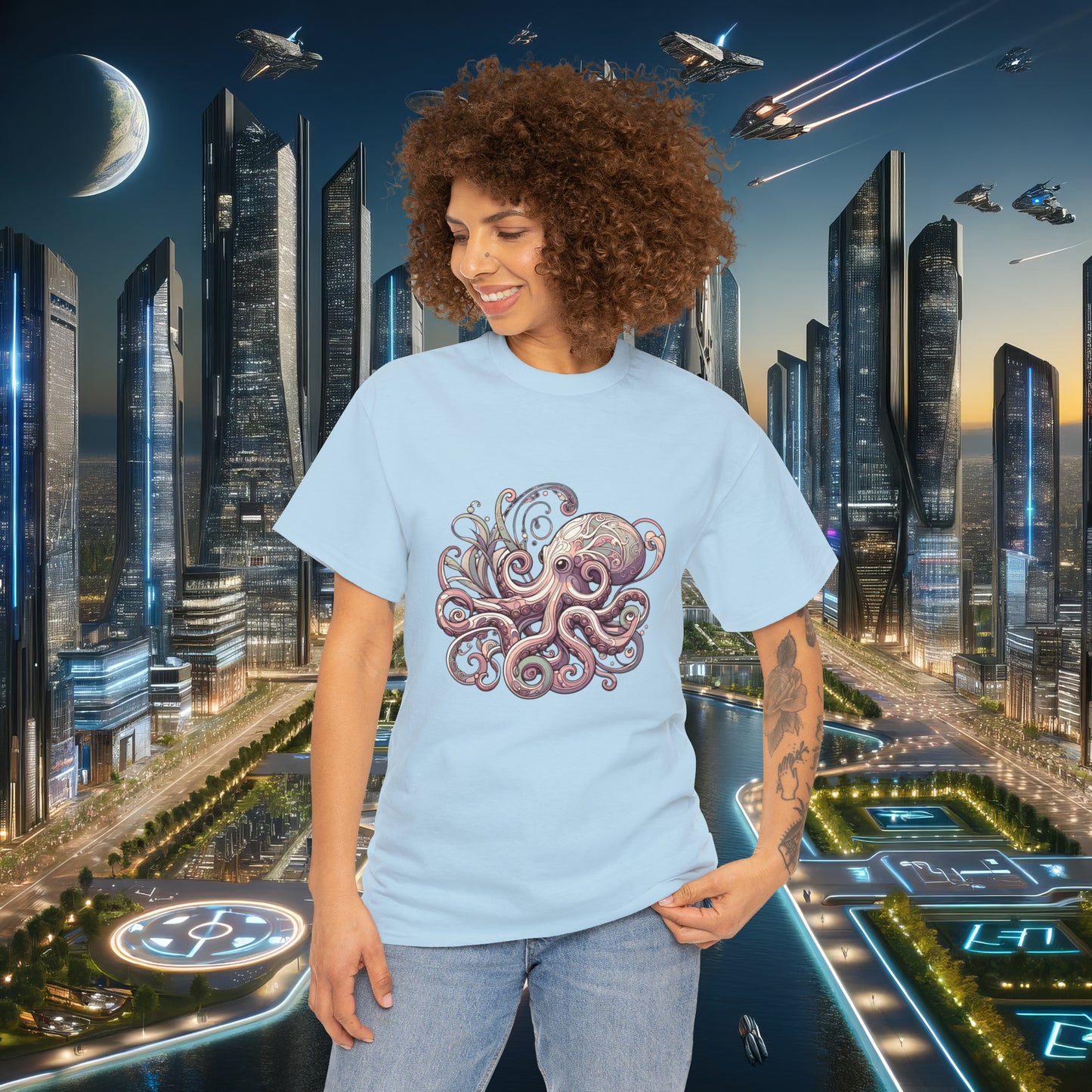 Tentacle Twist Unisex Cotton Tee