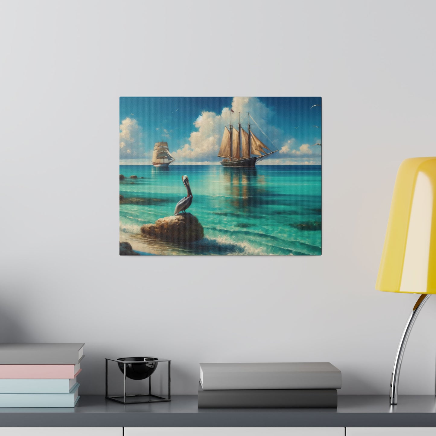 Caribbean Island Scene Matte Canvas