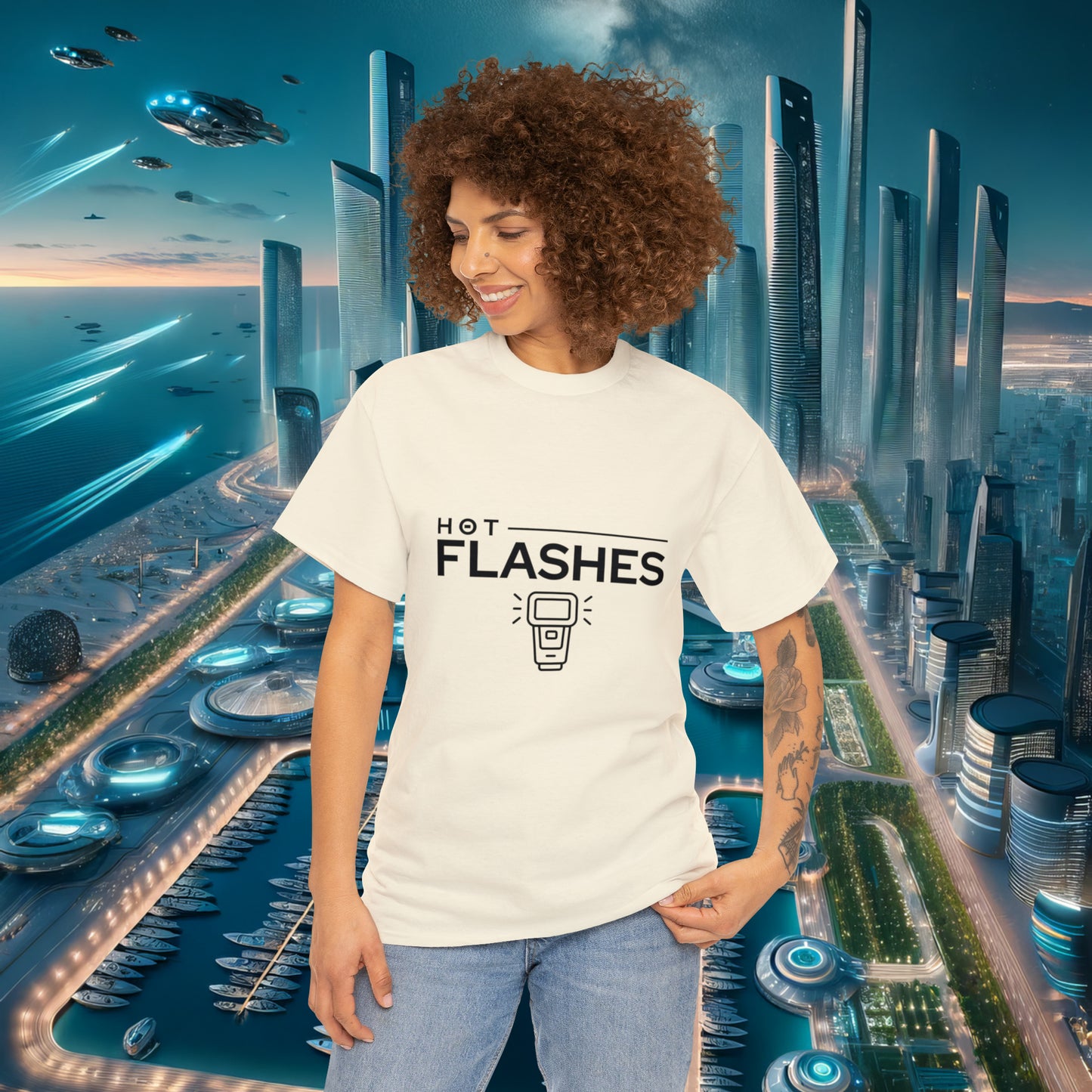 Unisex Hot Flashes Cotton T-Shirt - Humor in Comfort