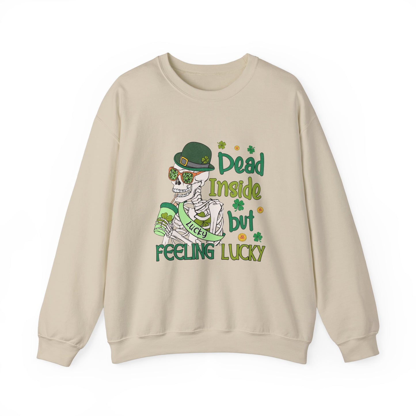 Dead Inside But Feeling Lucky | Unisex Crewneck Sweatshirt