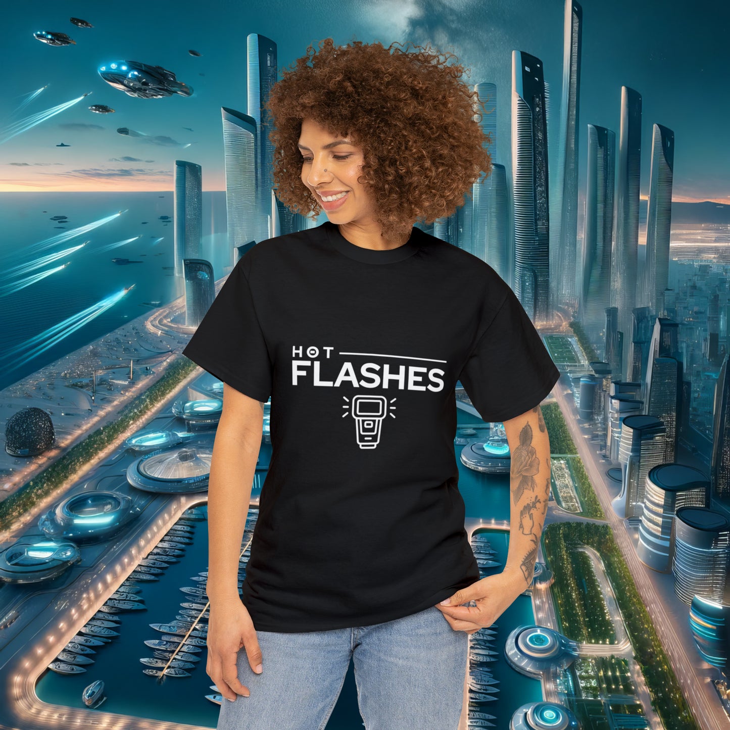 Unisex Hot Flashes Cotton T-Shirt - Humor in Comfort