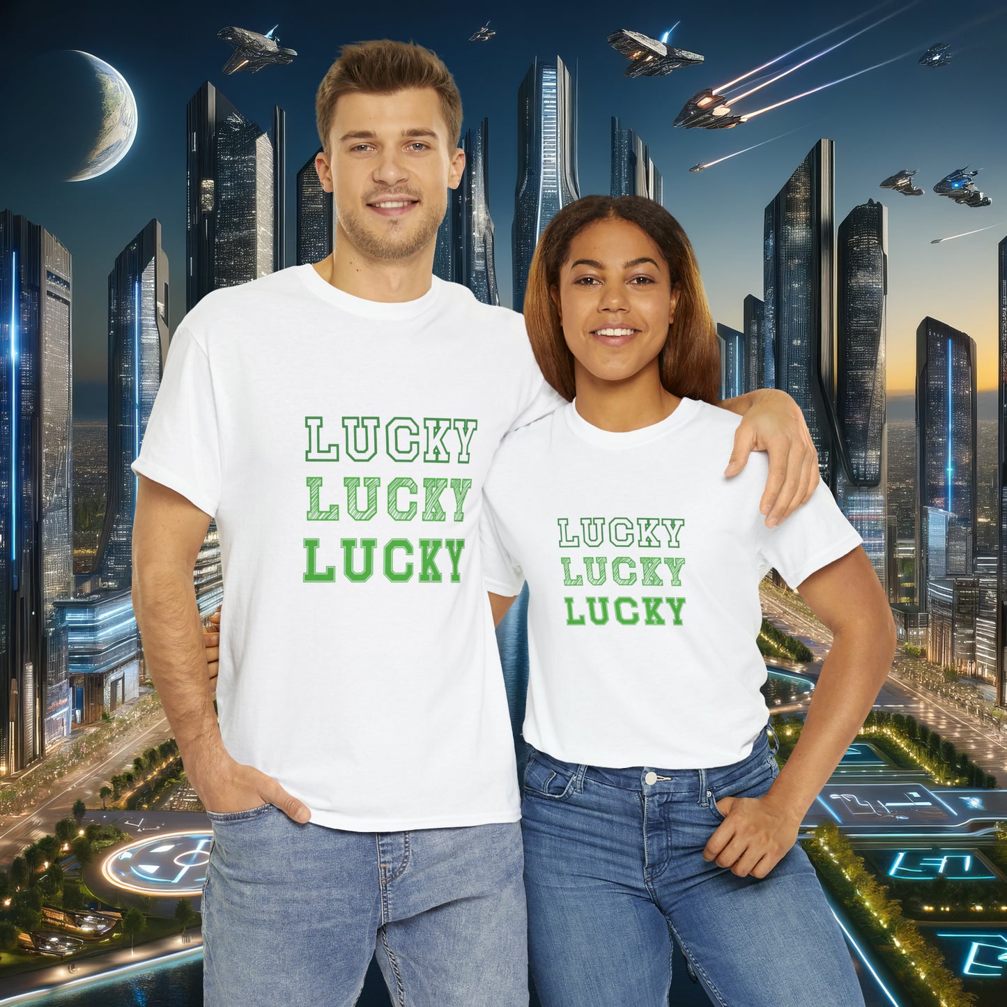 Triple Lucky Unisex Cotton Tee | St Patrick's Day