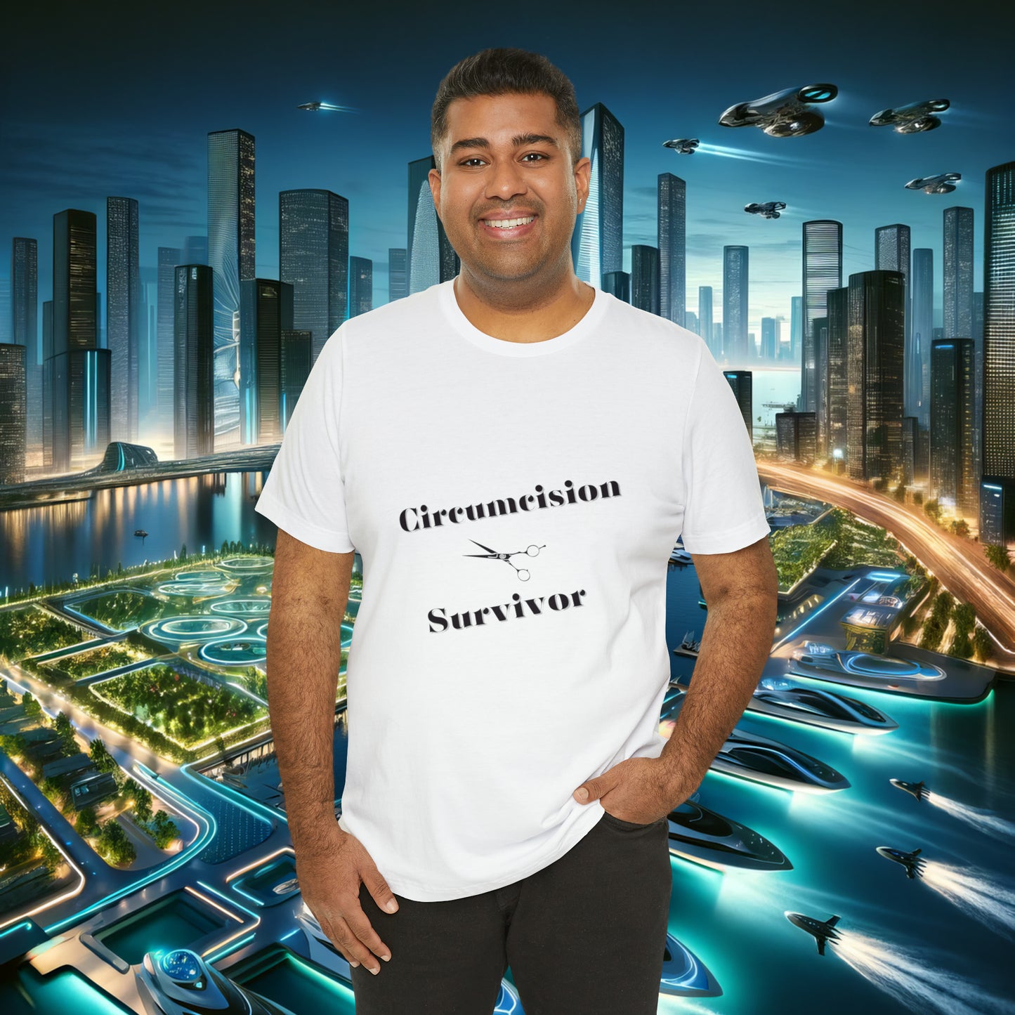 Circumcision Survivor Unisex Jersey Short Sleeve Tee