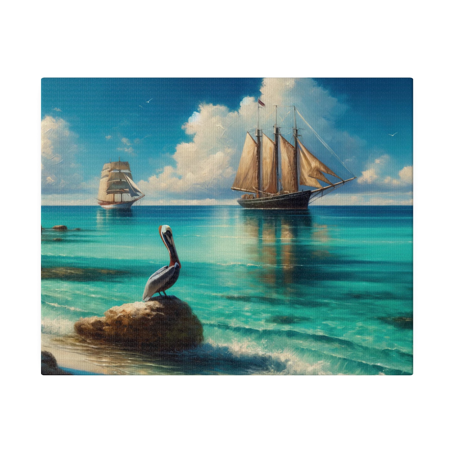 Caribbean Island Scene Matte Canvas