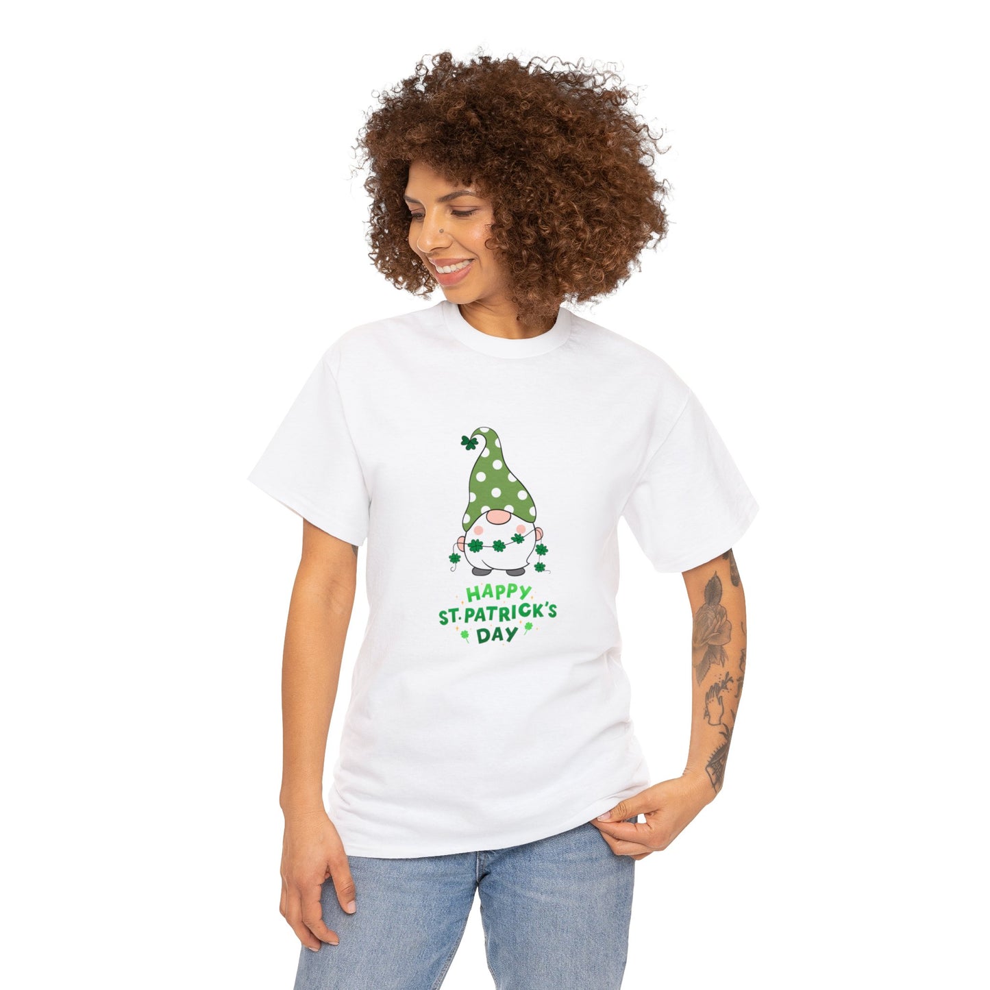 St Patrick's Day Gnome Unisex Cotton Tee