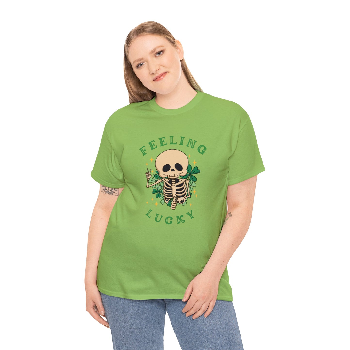 Felling Lucky St Patrick's Day Unisex Cotton Tee