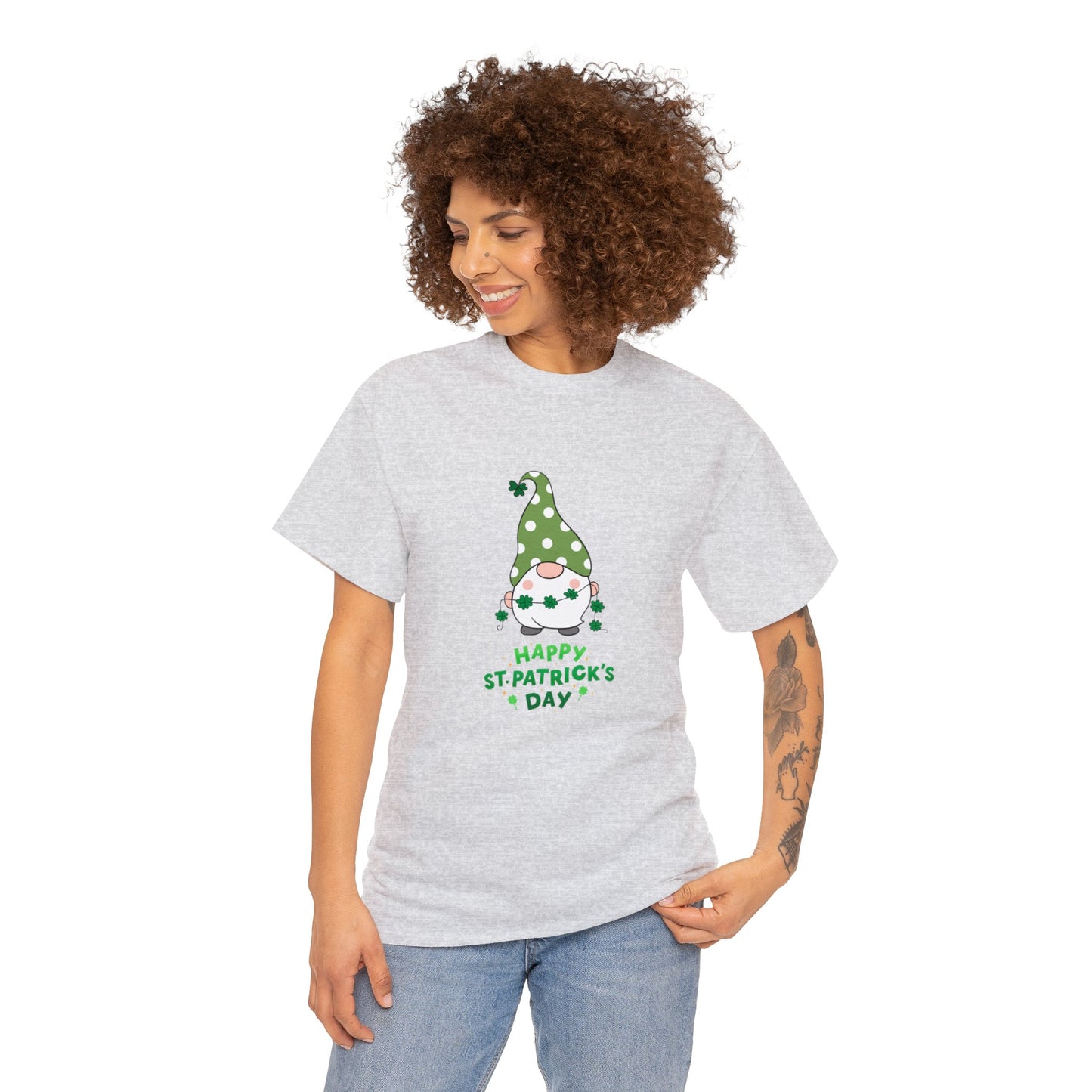 St Patrick's Day Gnome Unisex Cotton Tee