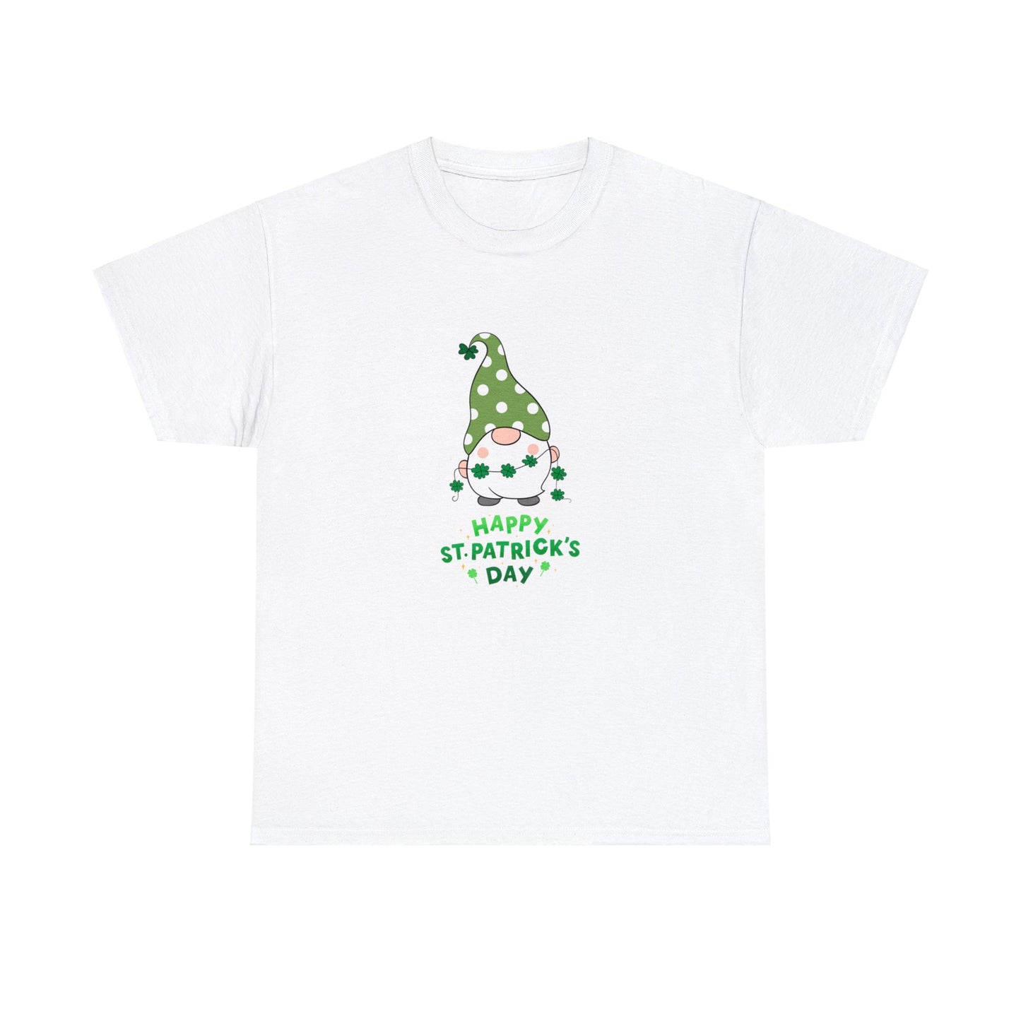 St Patrick's Day Gnome Unisex Cotton Tee