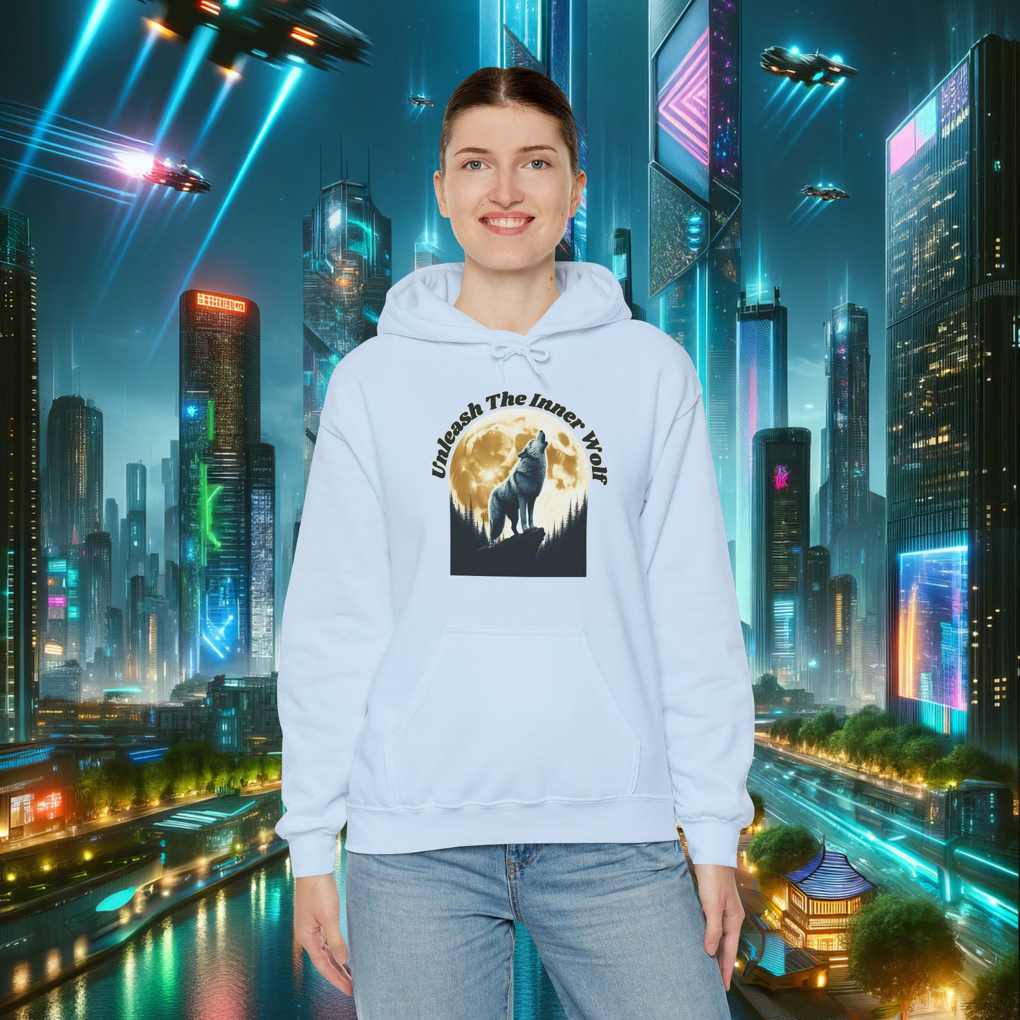 Unleash The Inner Wolf Unisex Hooded Sweatshirt