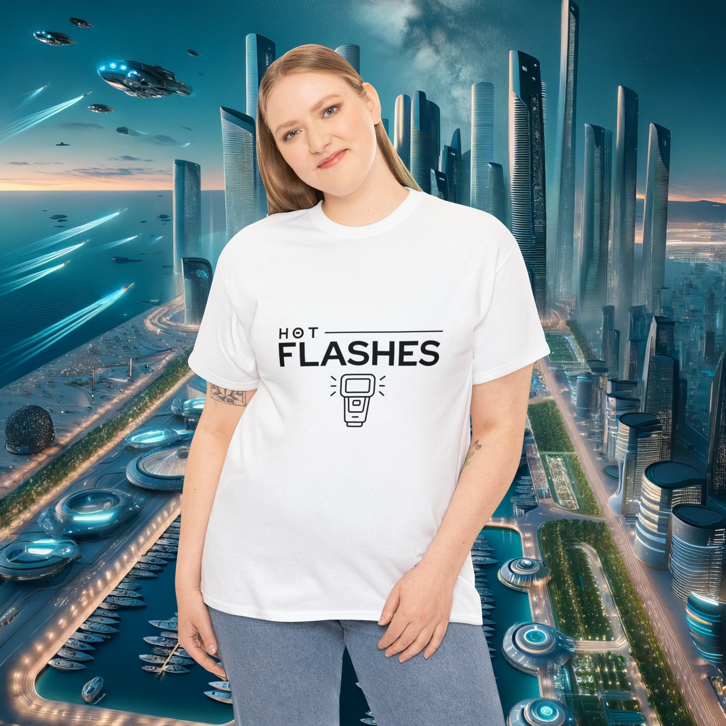 Unisex Hot Flashes Cotton T-Shirt - Humor in Comfort