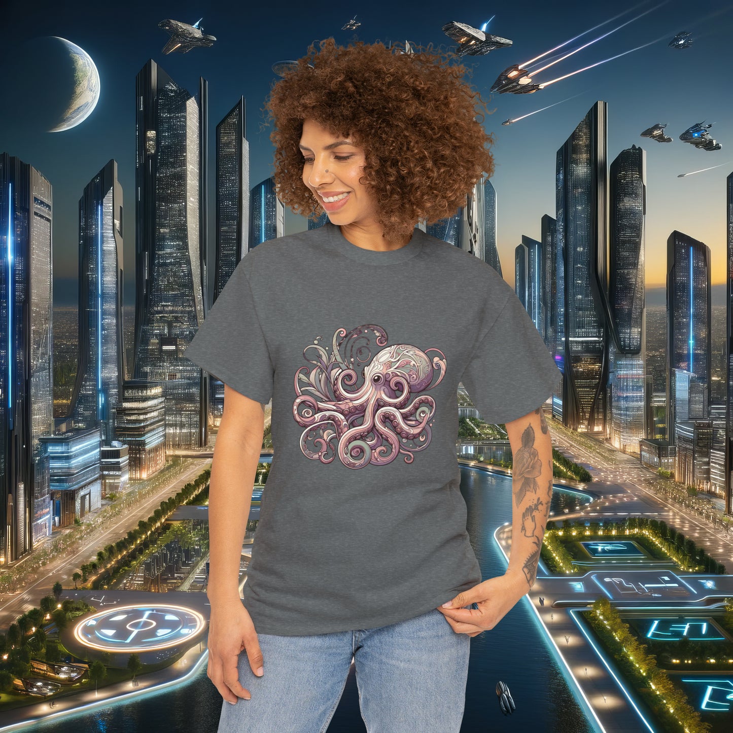 Tentacle Twist Unisex Cotton Tee