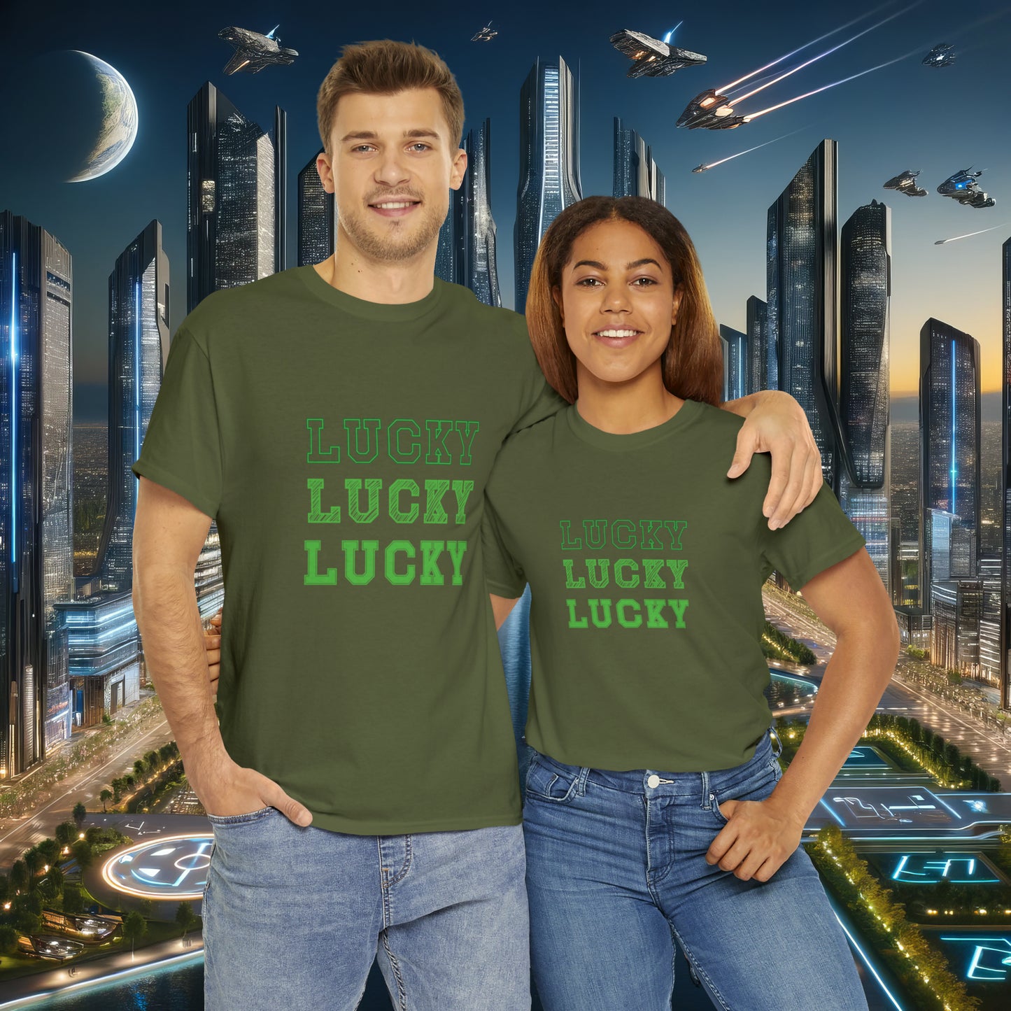 Triple Lucky Unisex Cotton Tee | St Patrick's Day