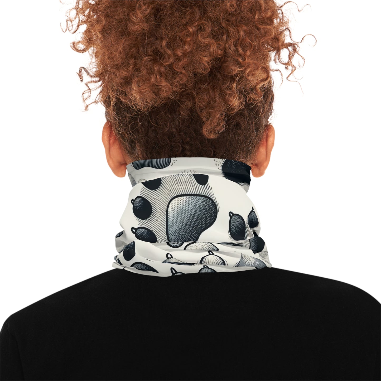 Stylish and Comfortable Cat Paw Print Neck Gaiter for Outdoors, Unique Cat Paw Custom Print Neck Gaiter, Lightweight Neck Tube