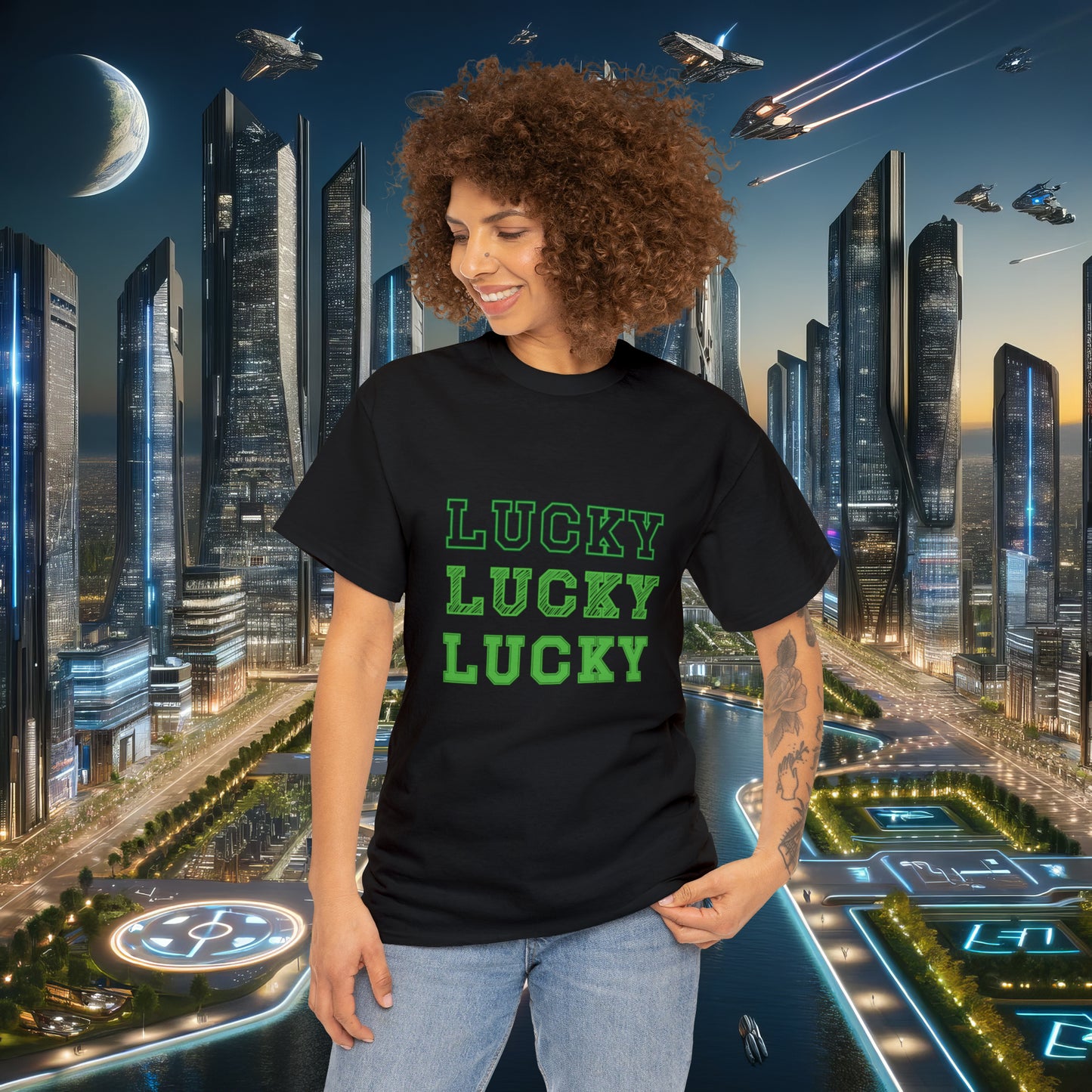 Triple Lucky Unisex Cotton Tee | St Patrick's Day