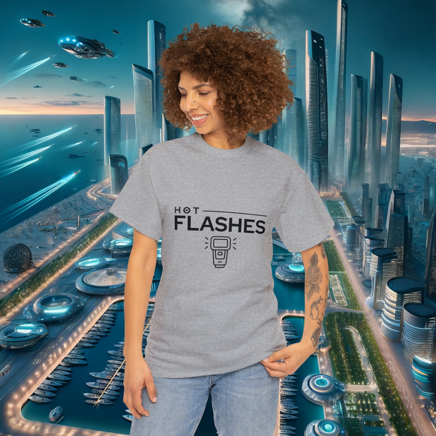 Unisex Hot Flashes Cotton T-Shirt - Humor in Comfort