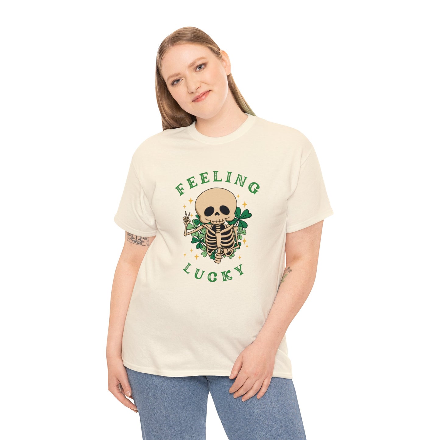 Felling Lucky St Patrick's Day Unisex Cotton Tee