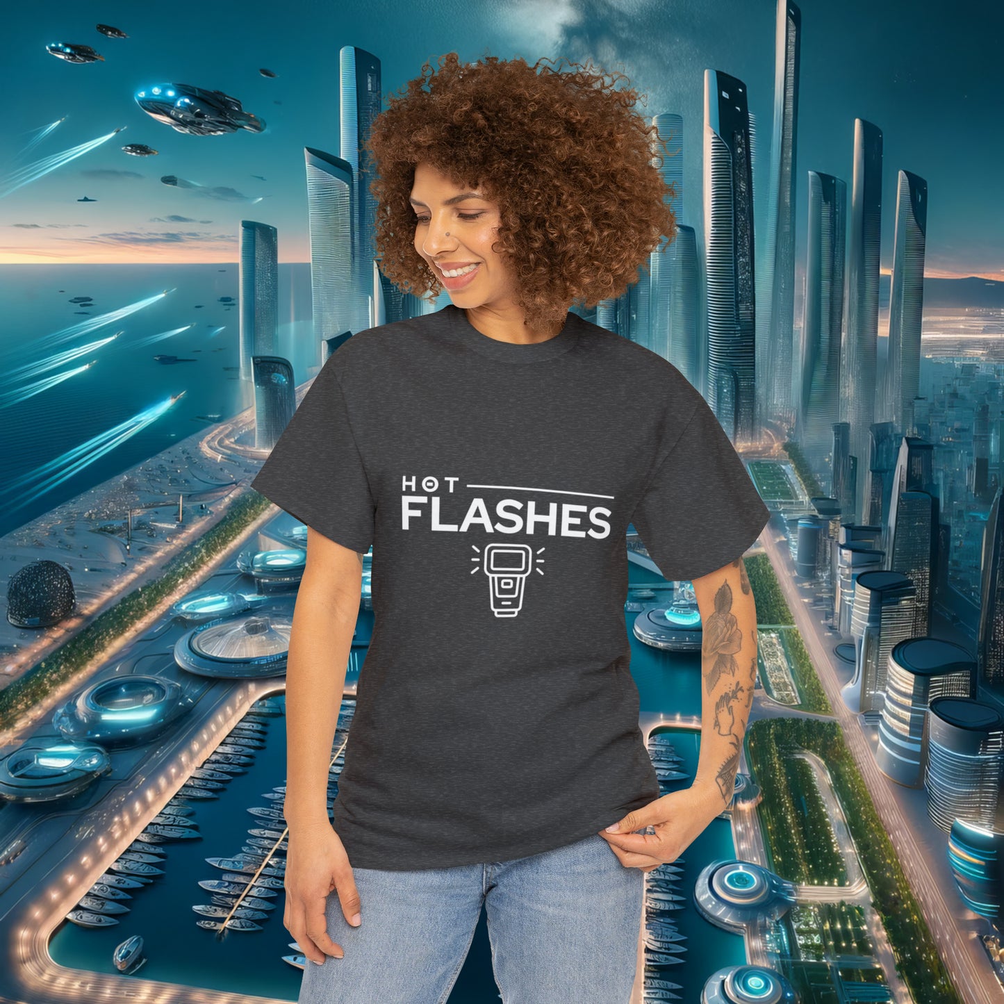 Unisex Hot Flashes Cotton T-Shirt - Humor in Comfort