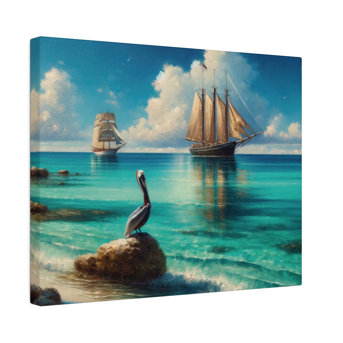 Caribbean Island Scene Matte Canvas