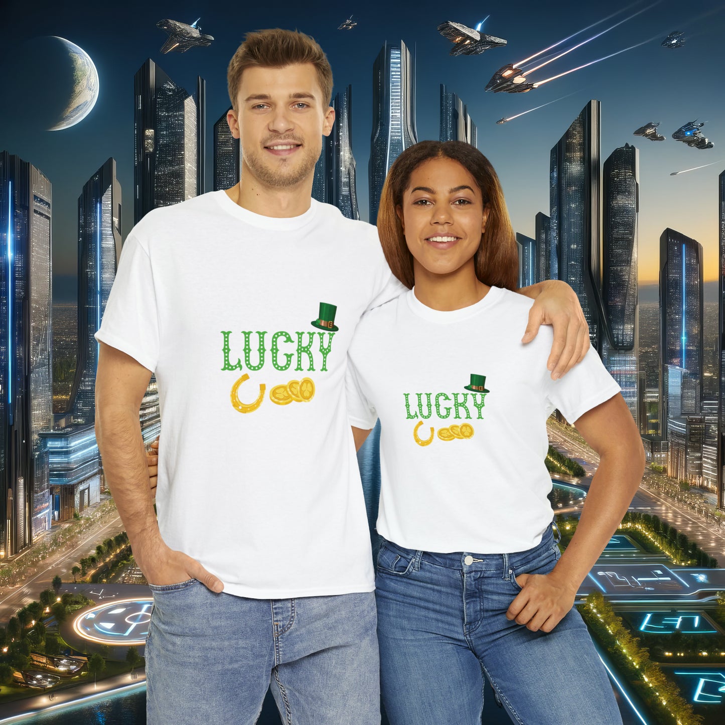 Lucky Unisex Cotton Tee | St Patrick's Day