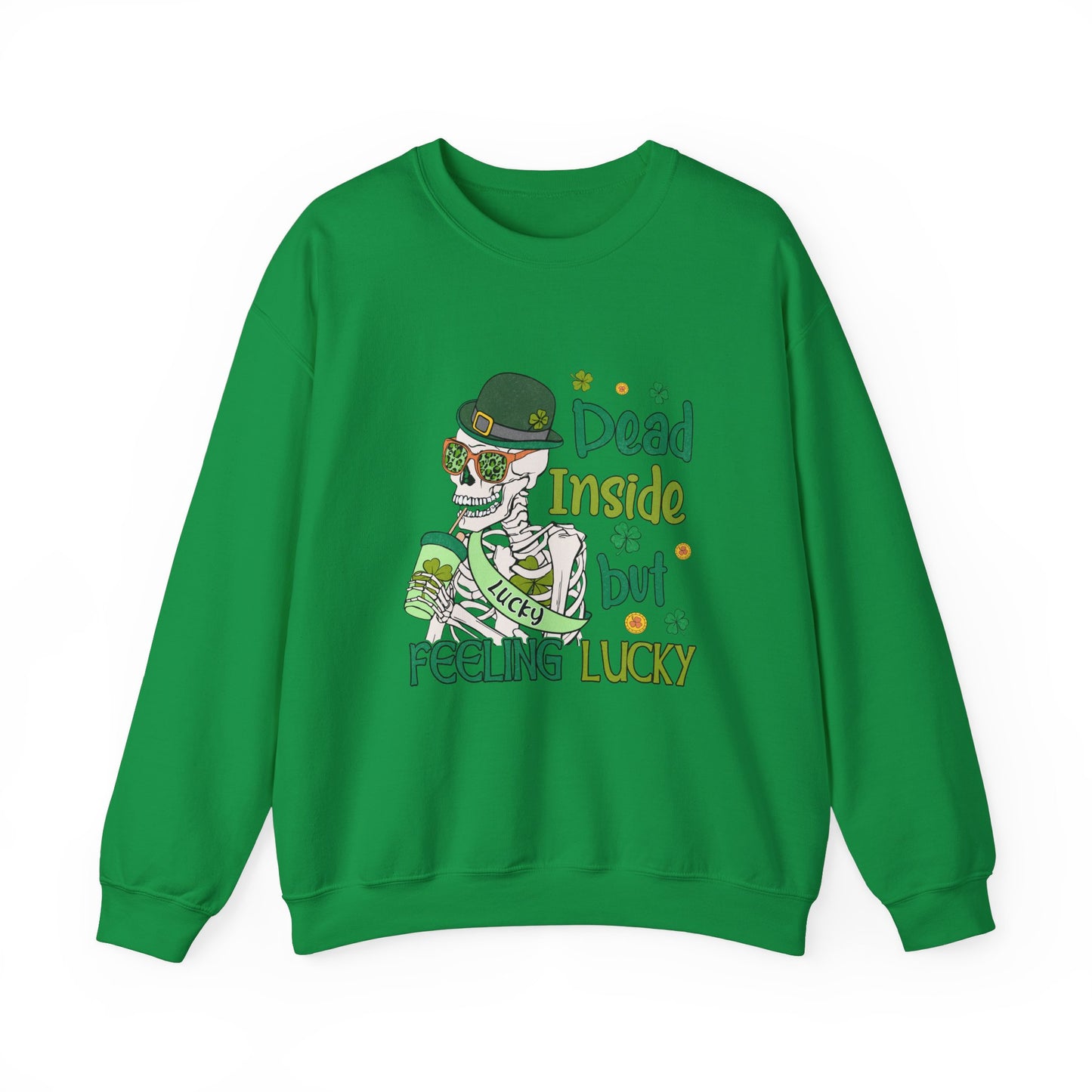 Dead Inside But Feeling Lucky | Unisex Crewneck Sweatshirt