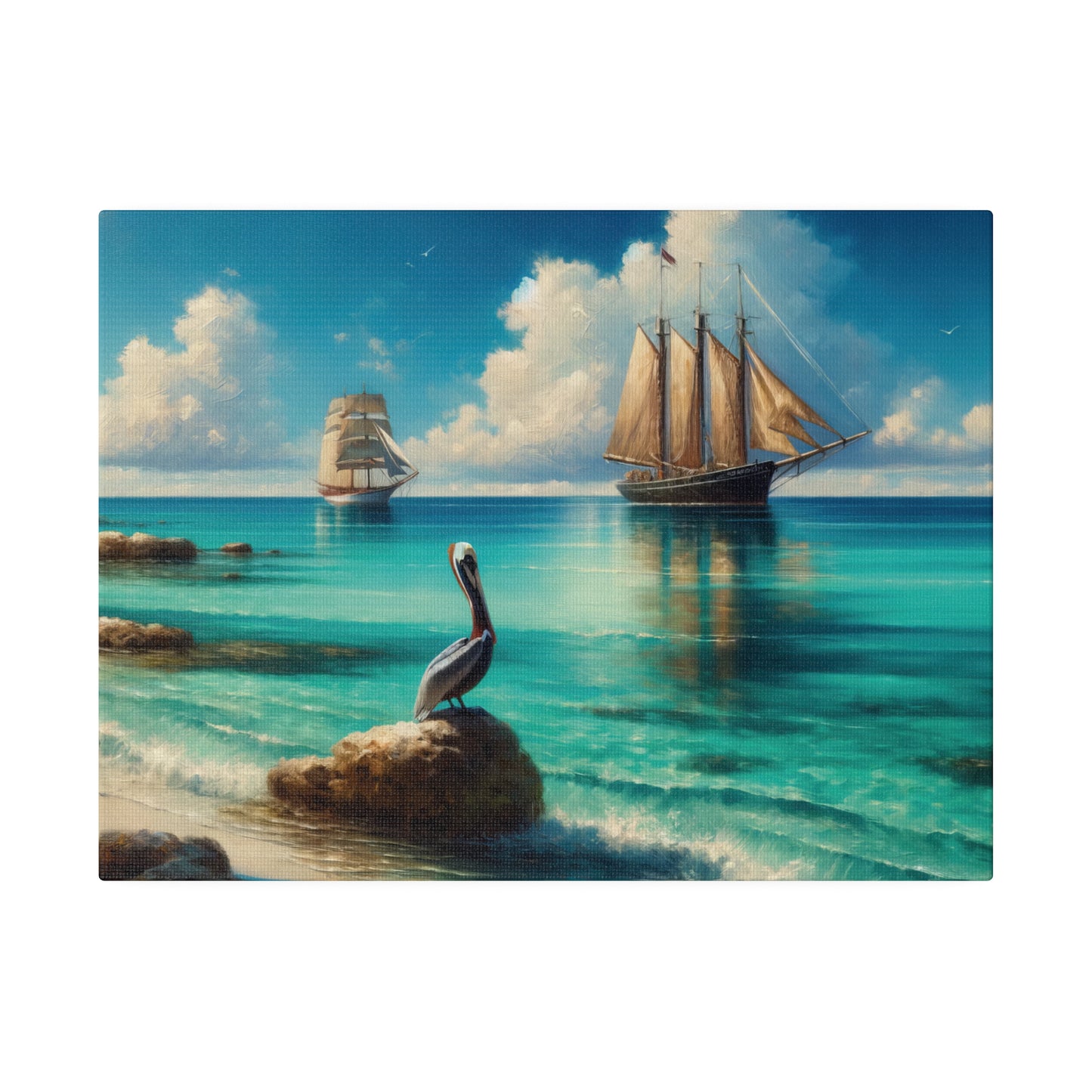 Caribbean Island Scene Matte Canvas