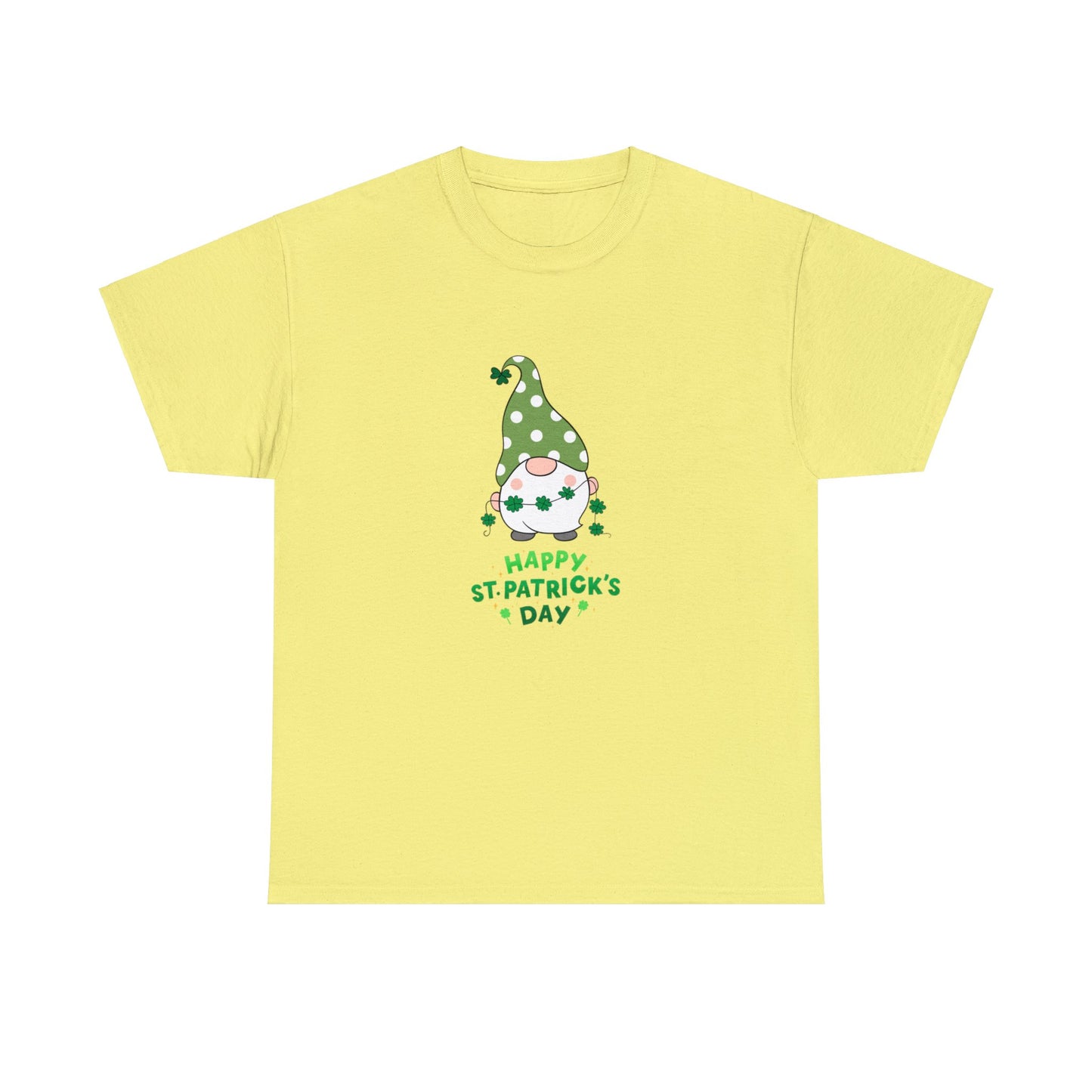 St Patrick's Day Gnome Unisex Cotton Tee