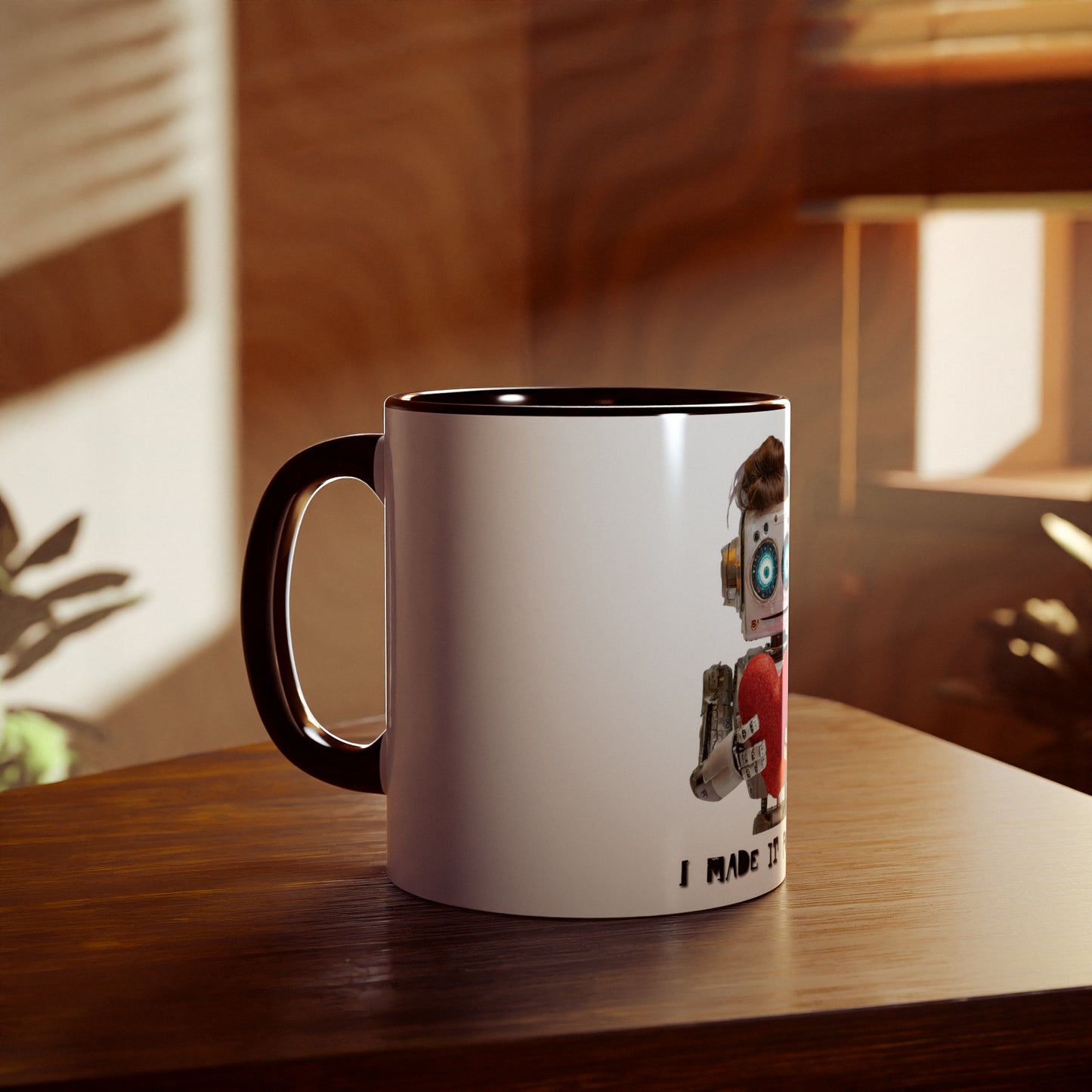 I made It For You Cute Robot Accent Mug