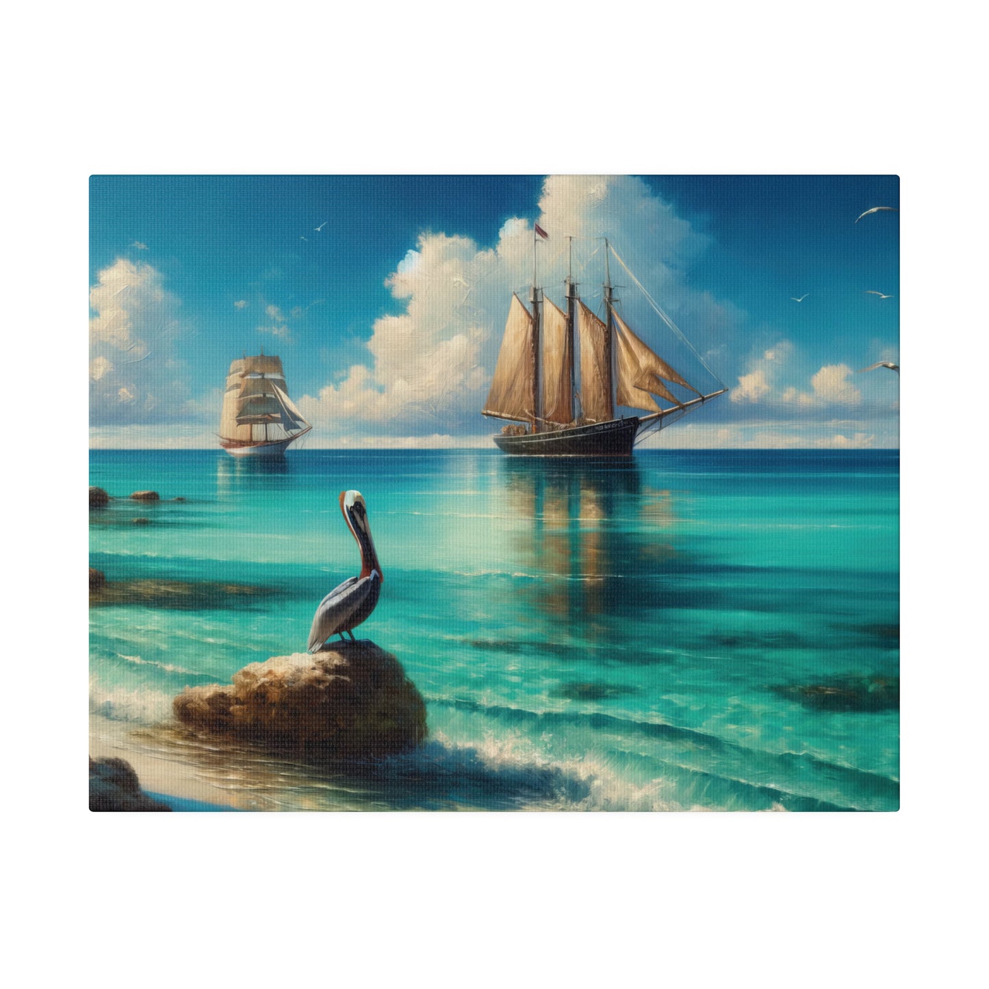 Caribbean Island Scene Matte Canvas