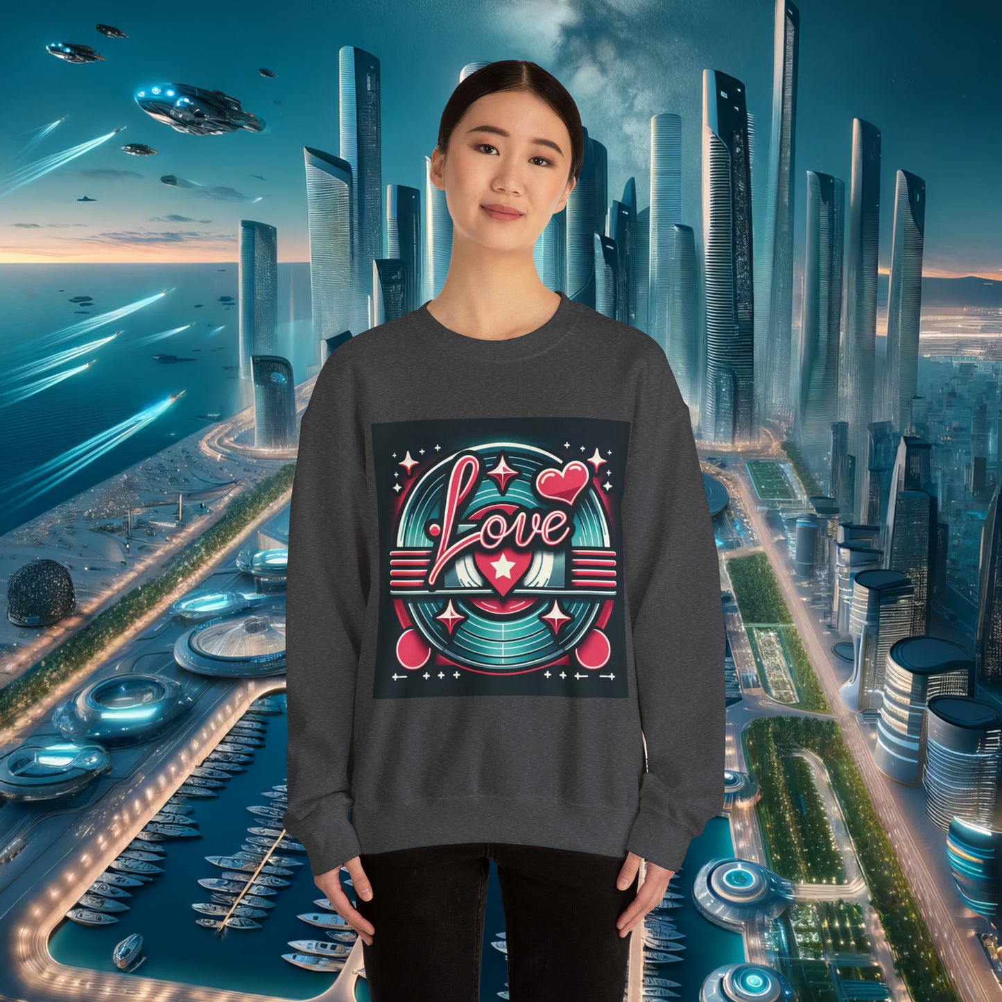 Groovy Love Crewneck Sweatshirt