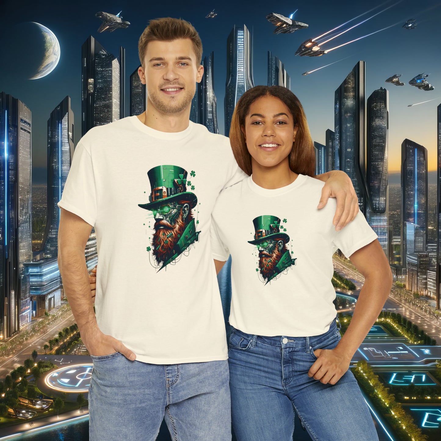 Techno Leprechaun Unisex Cotton Tee