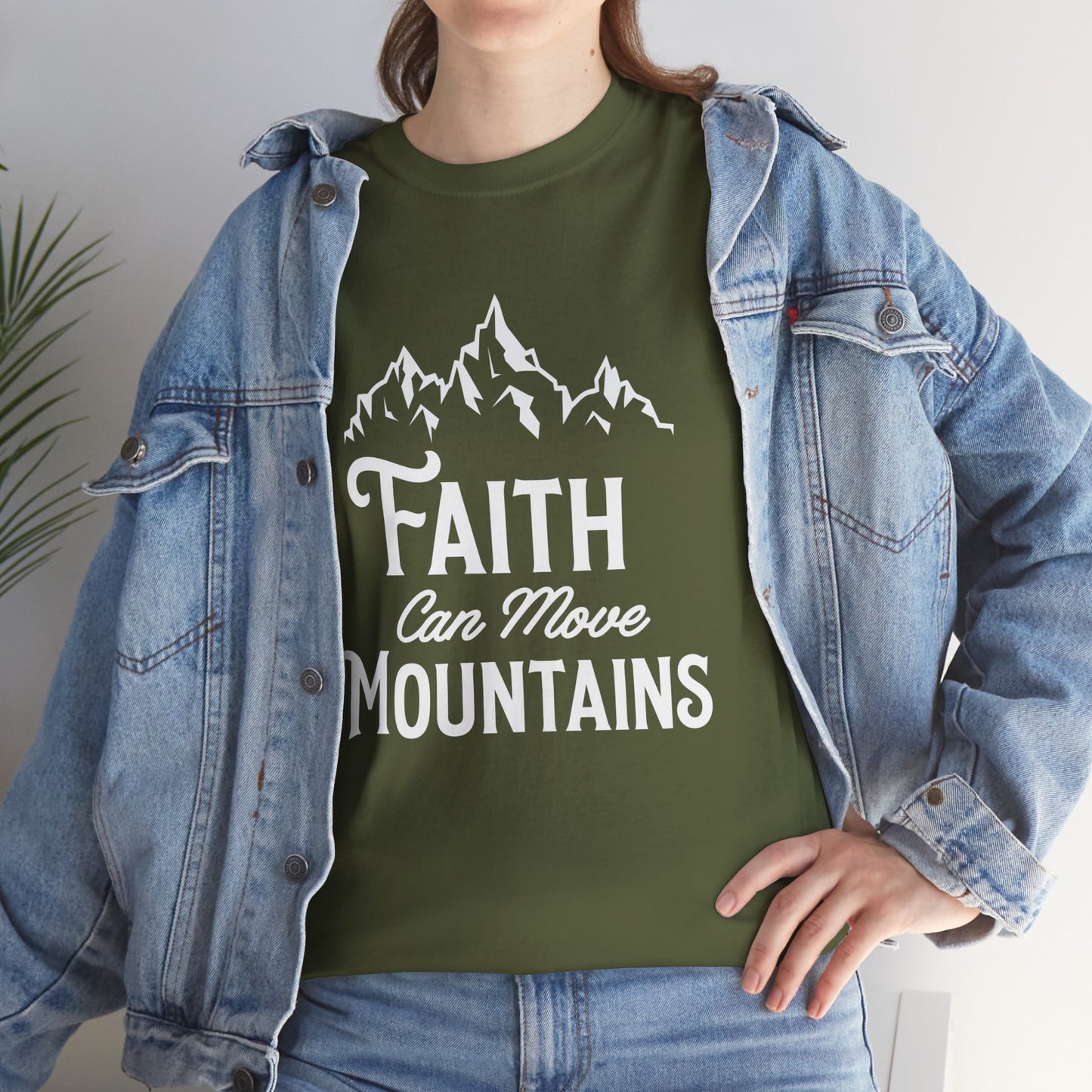 Faith Can Move Mountains Unisex Cotton Tee