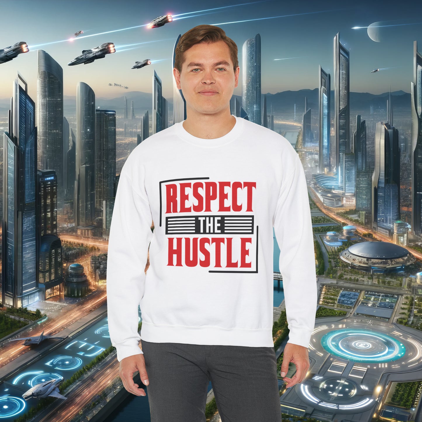 Respect The Hustle Unisex Crewneck Sweatshirt