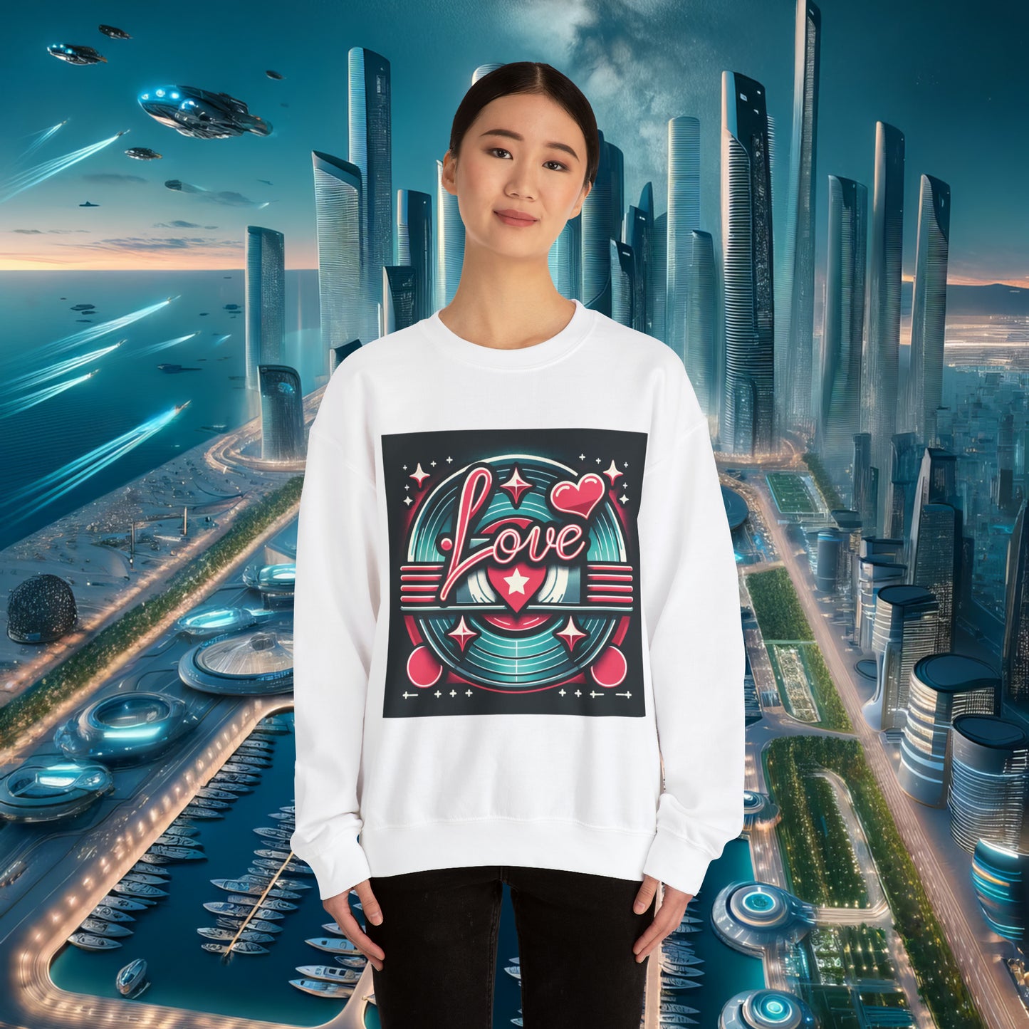 Groovy Love Crewneck Sweatshirt