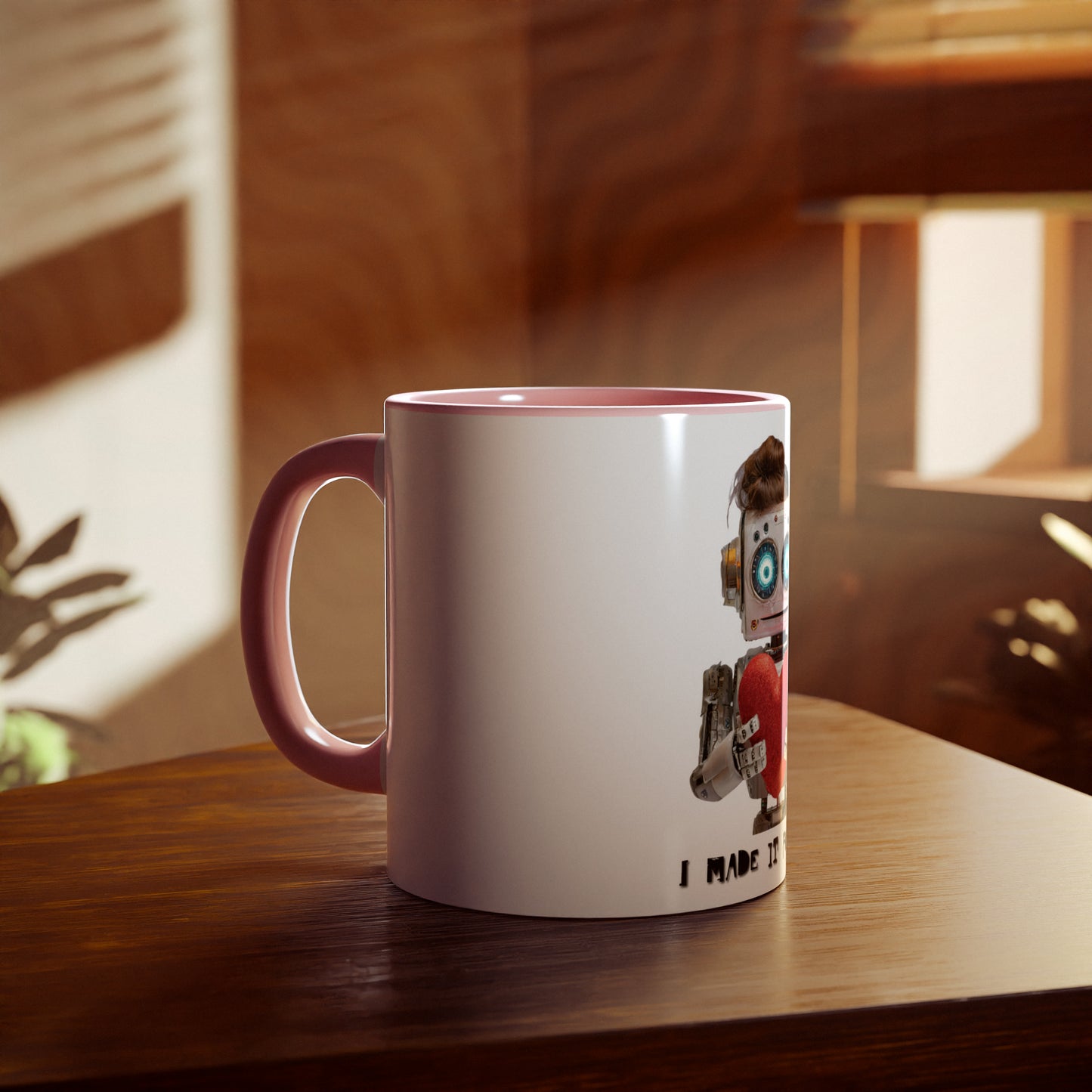 I made It For You Cute Robot Accent Mug