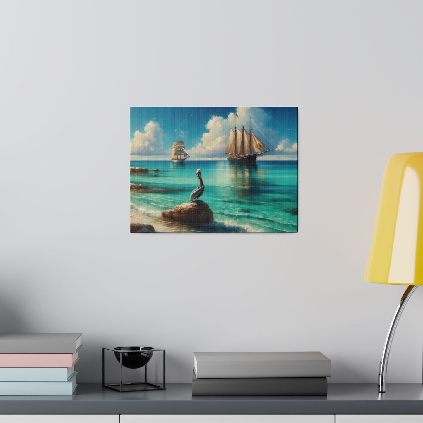 Caribbean Island Scene Matte Canvas