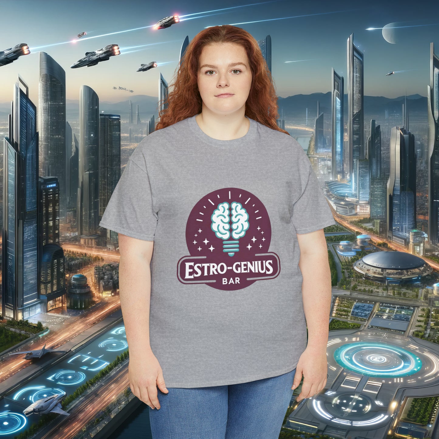 Estro-Genius Bar Unisex Cotton Tee