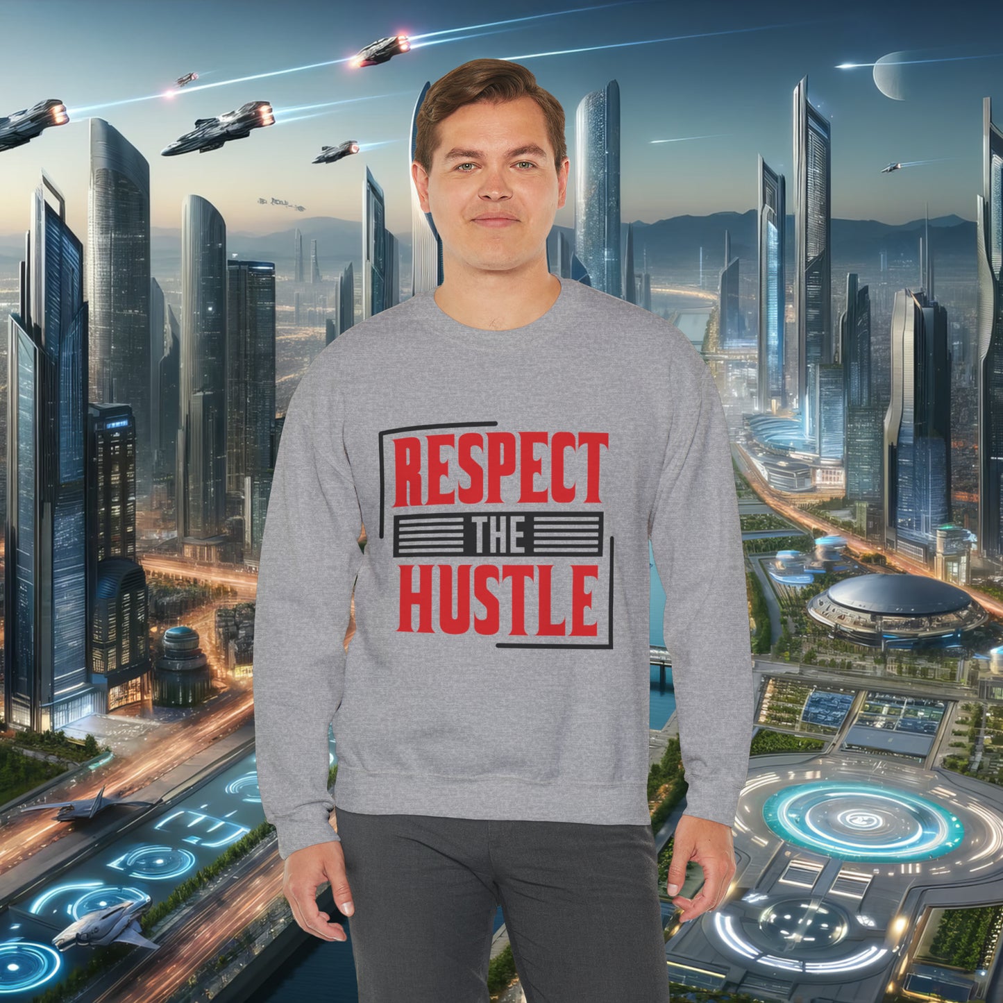 Respect The Hustle Unisex Crewneck Sweatshirt