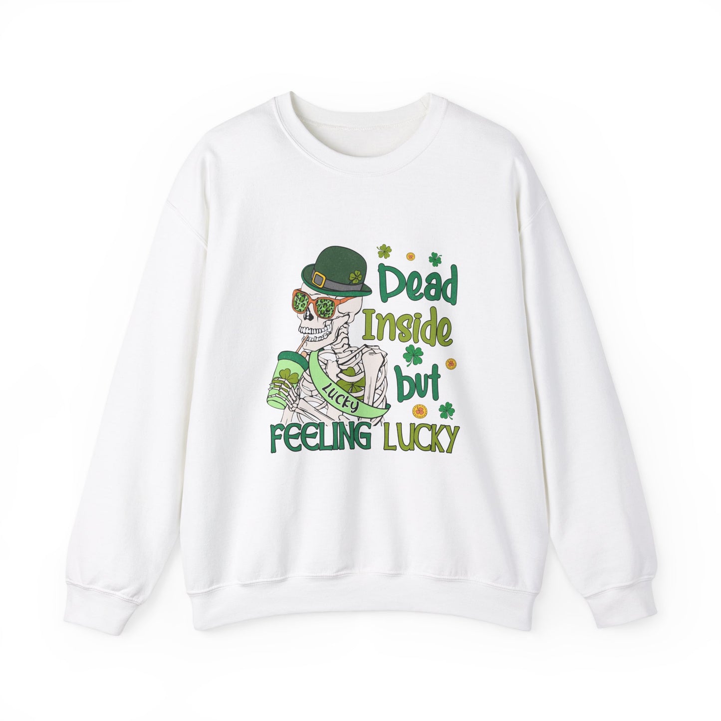 Dead Inside But Feeling Lucky | Unisex Crewneck Sweatshirt