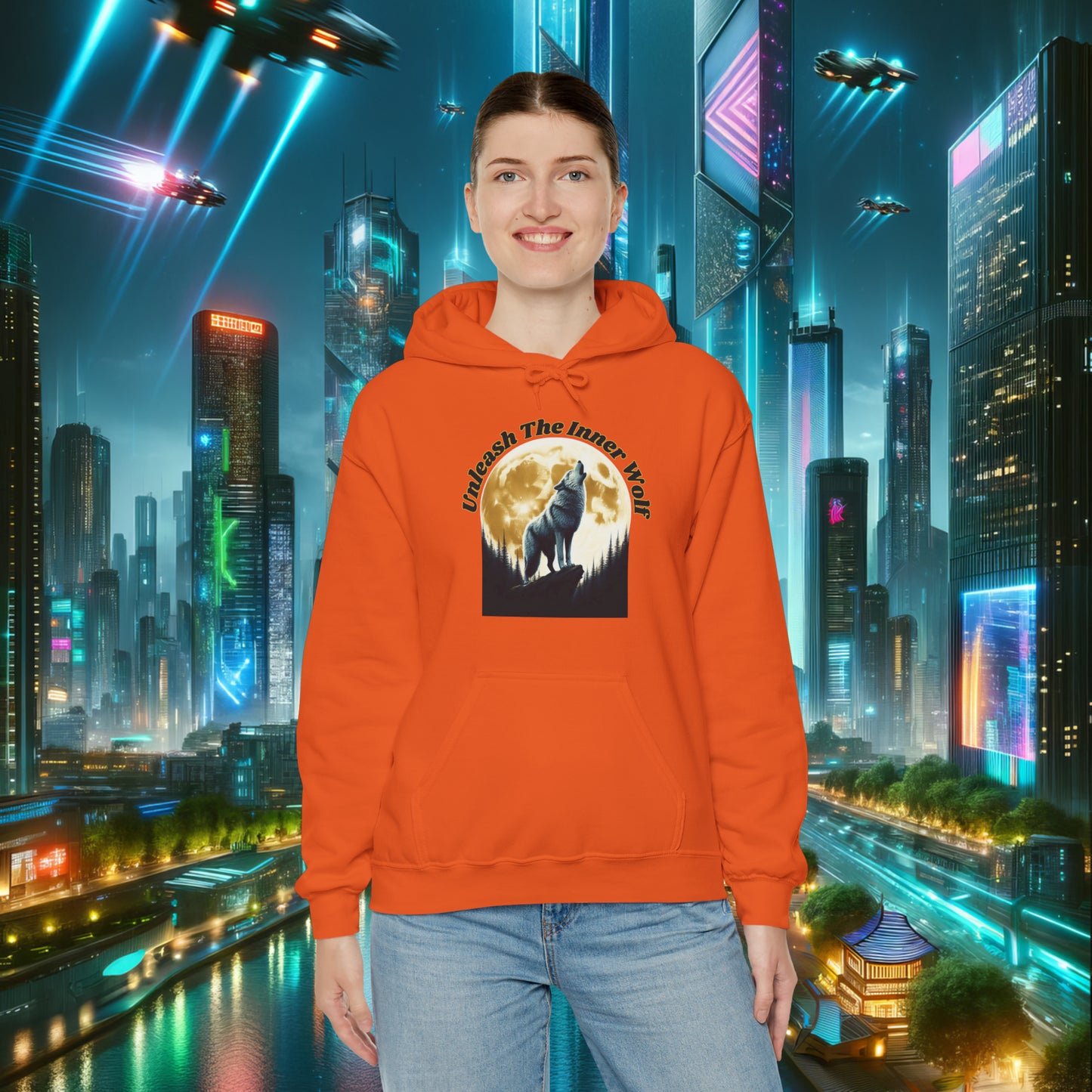 Unleash The Inner Wolf Unisex Hooded Sweatshirt