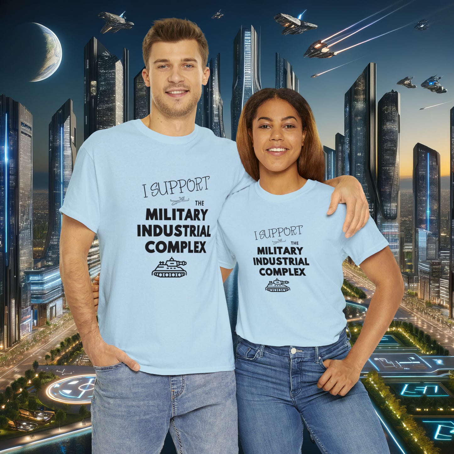 I Support The Military Industrial Complex Unisex Cotton Tee