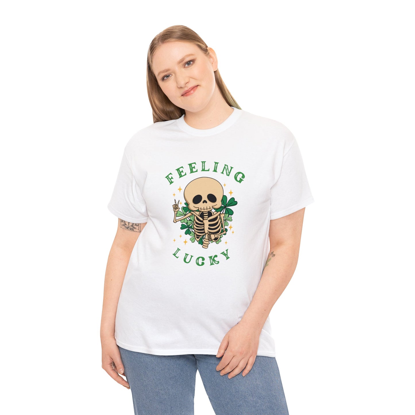 Felling Lucky St Patrick's Day Unisex Cotton Tee